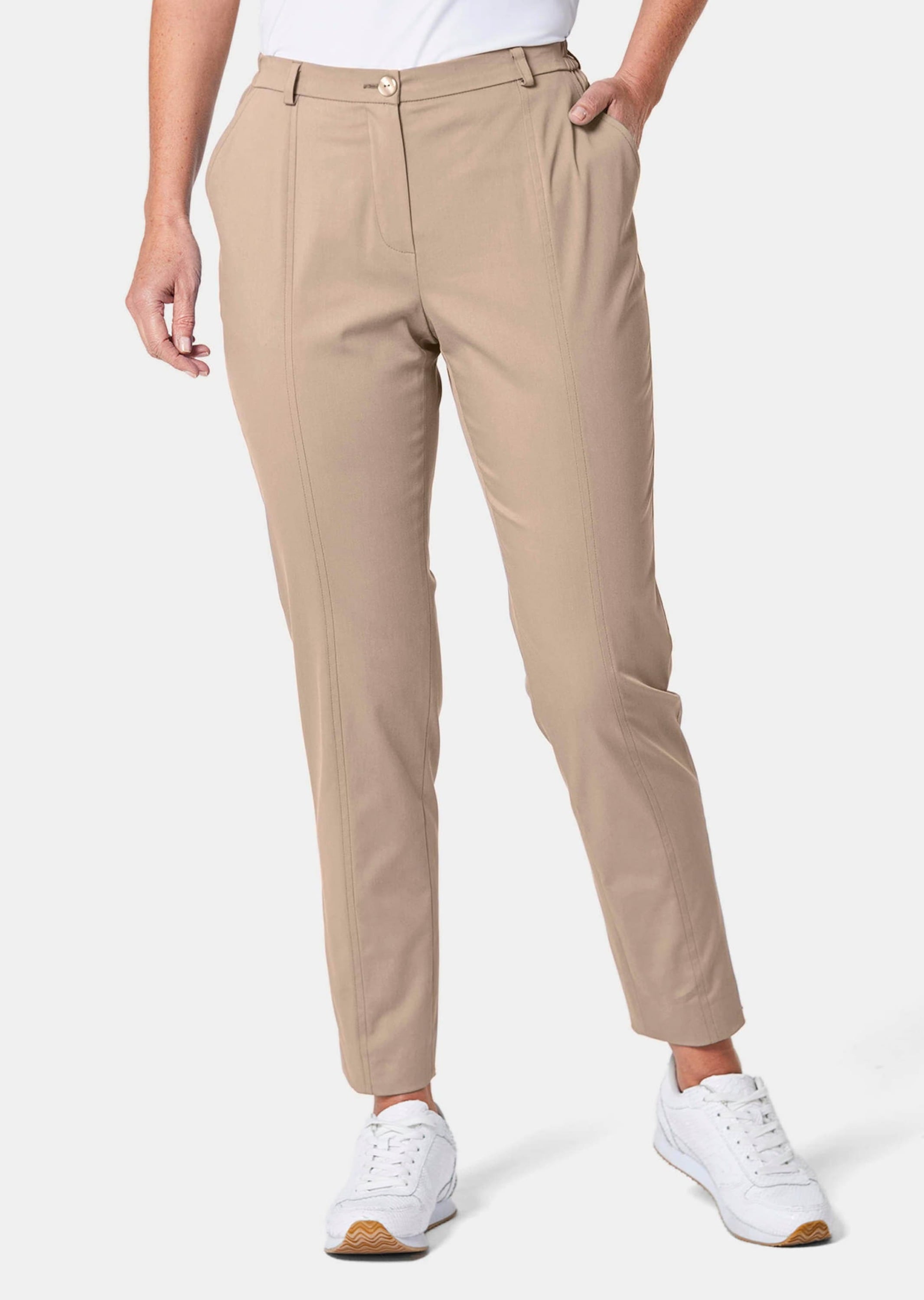 GOLDNER Stoffhose »Sportive Hose Carla aus trageangenehmen Satin«