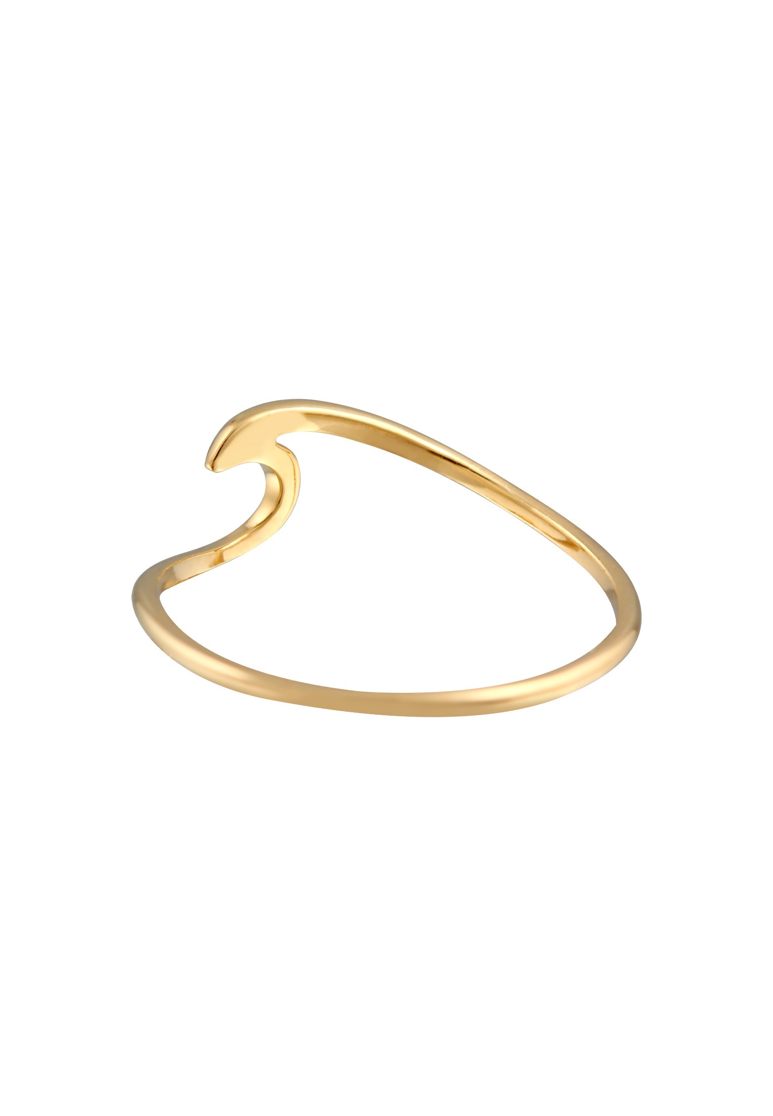 Elli Premium Silberring »Ring Wellen Wave Strand Maritim 375 Gelbgold«