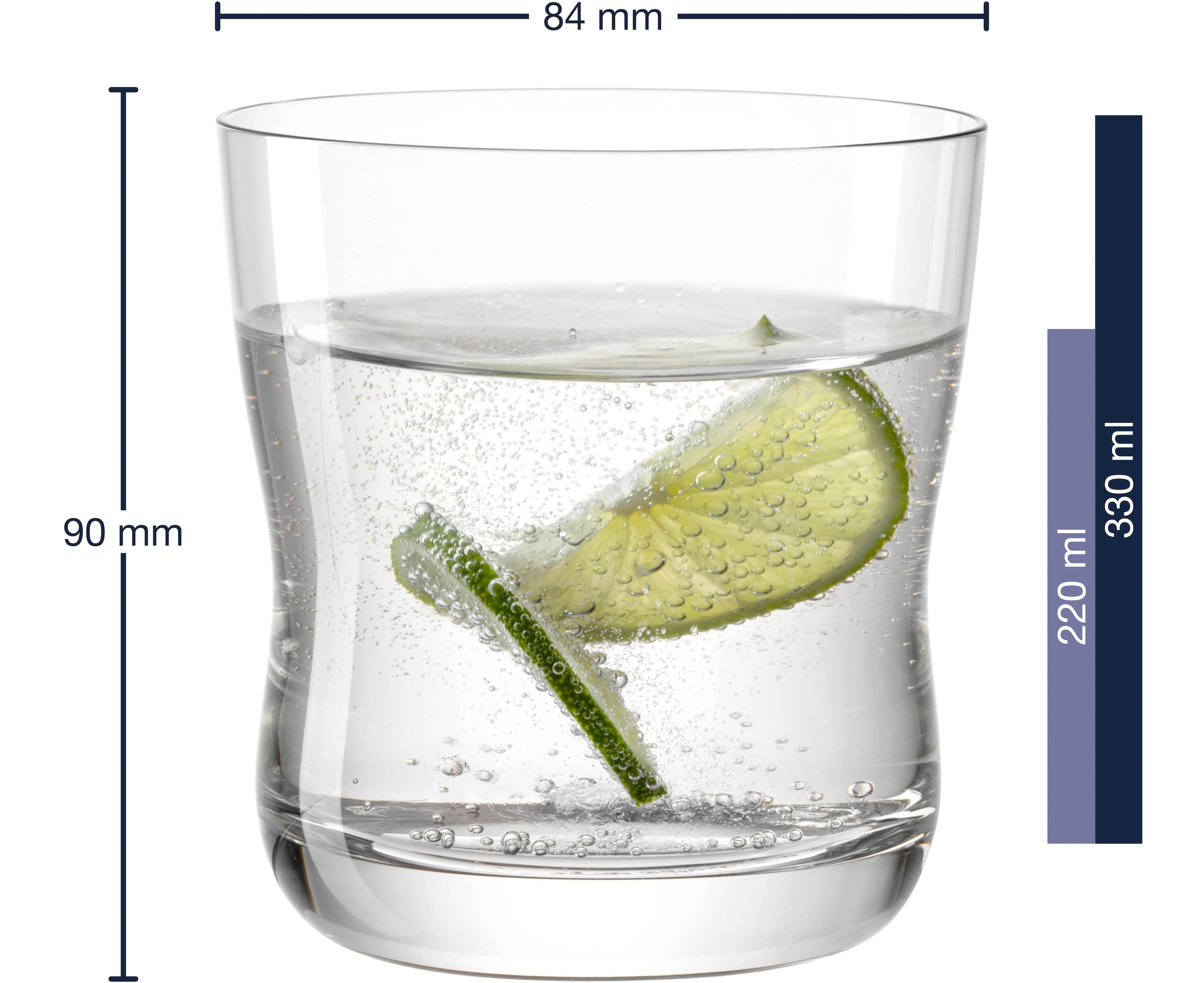 LEONARDO Gläser-Set »Trinkglas VITA, 330 ml, 6er-Set«, (Set, 6 tlg.), spülmaschinengeeignet