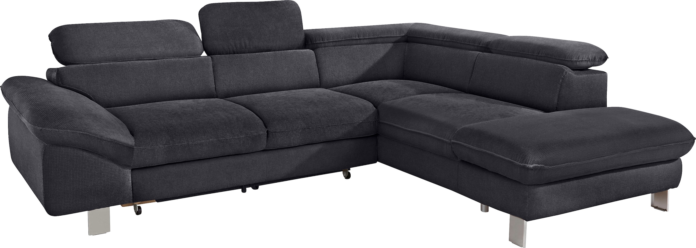COTTA Polstergarnitur »Driver L-Form«, (Set, 2 tlg.), Set bestehend aus: Ecksofa mit Kopfteilverstellung & Hocker