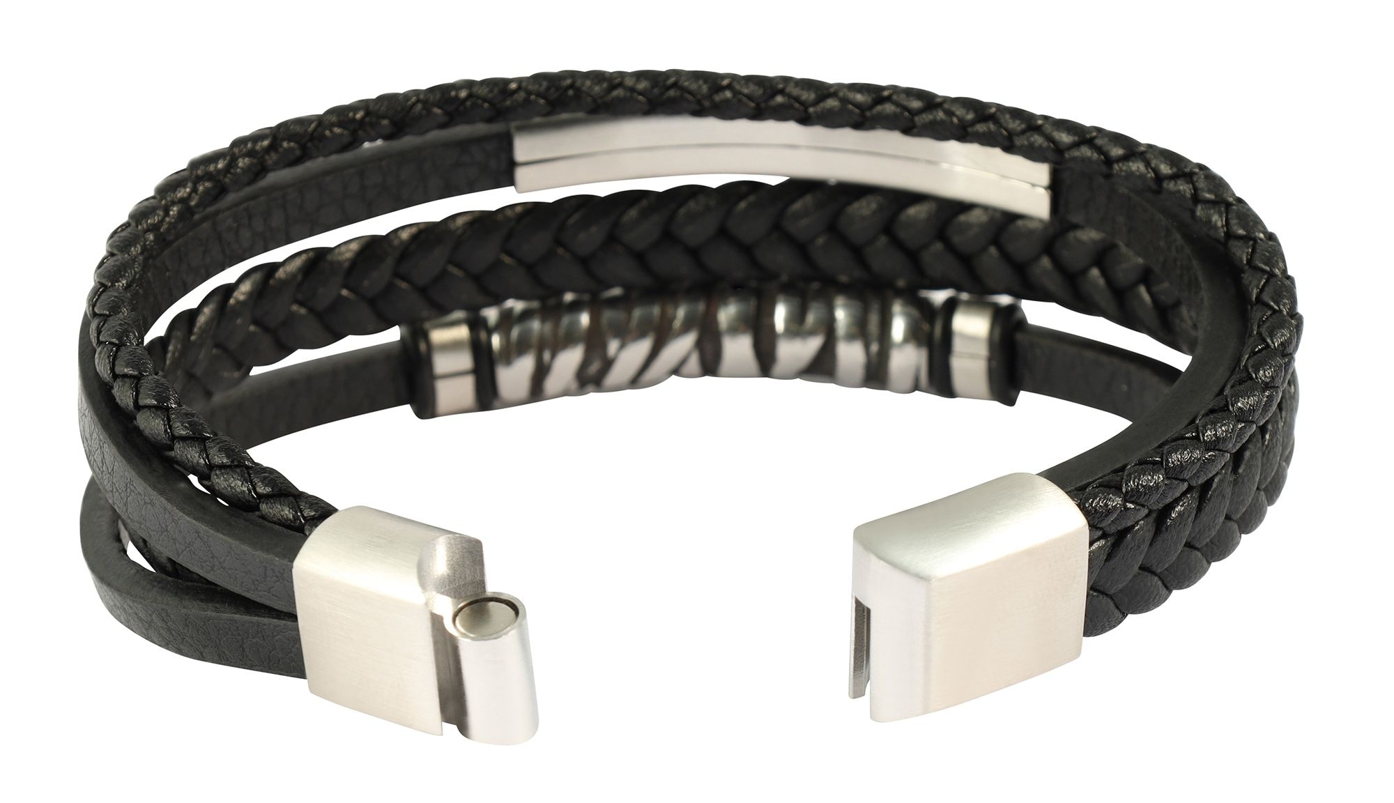 Adelia´s Lederarmband »Herren Armband ¿ Lederarmband aus Leder 21 cm«