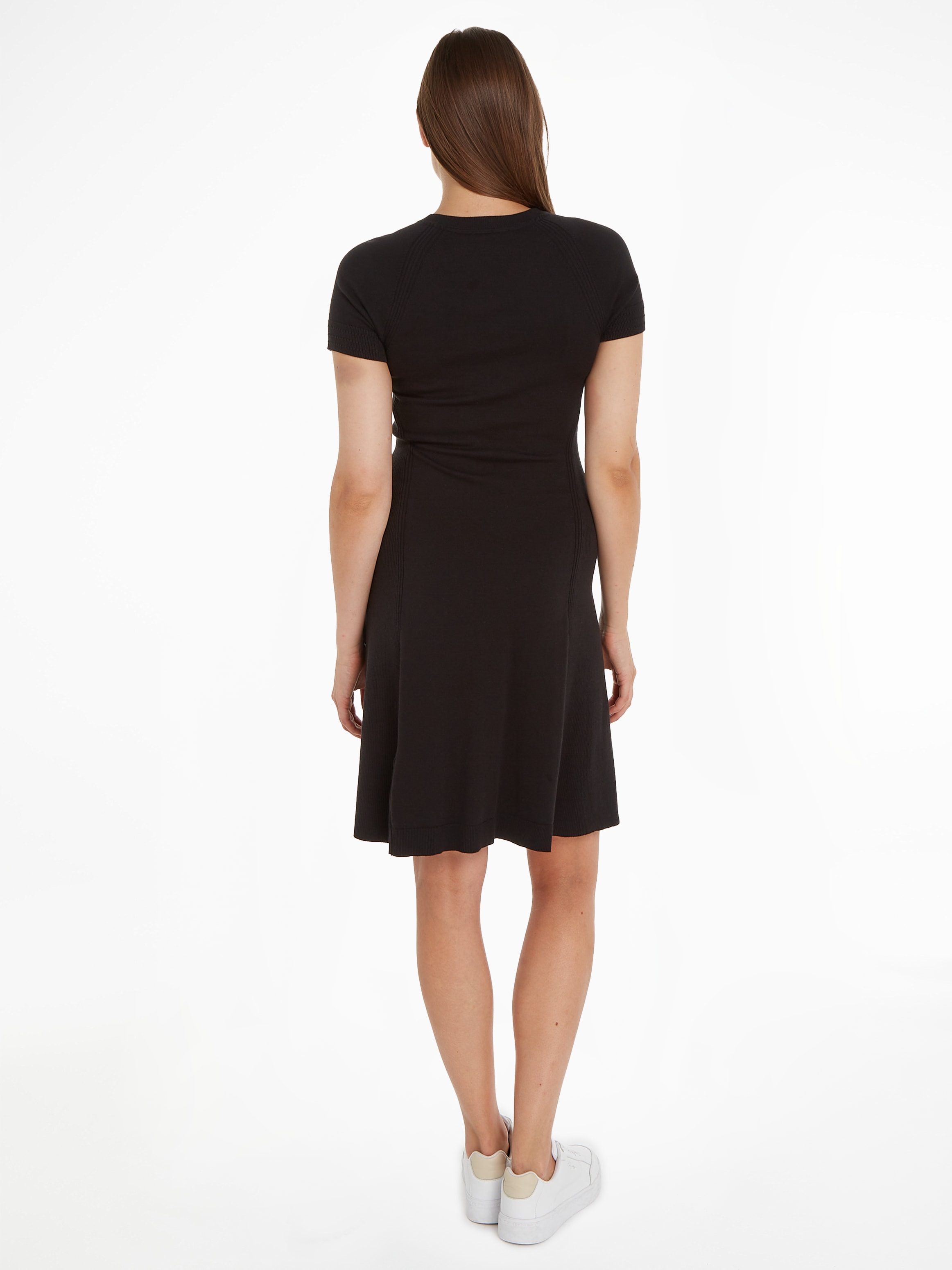 Tommy Hilfiger Jerseykleid »CO JERSEY STITCH F&F DRESS«, mit Logostickerei auf der Brust