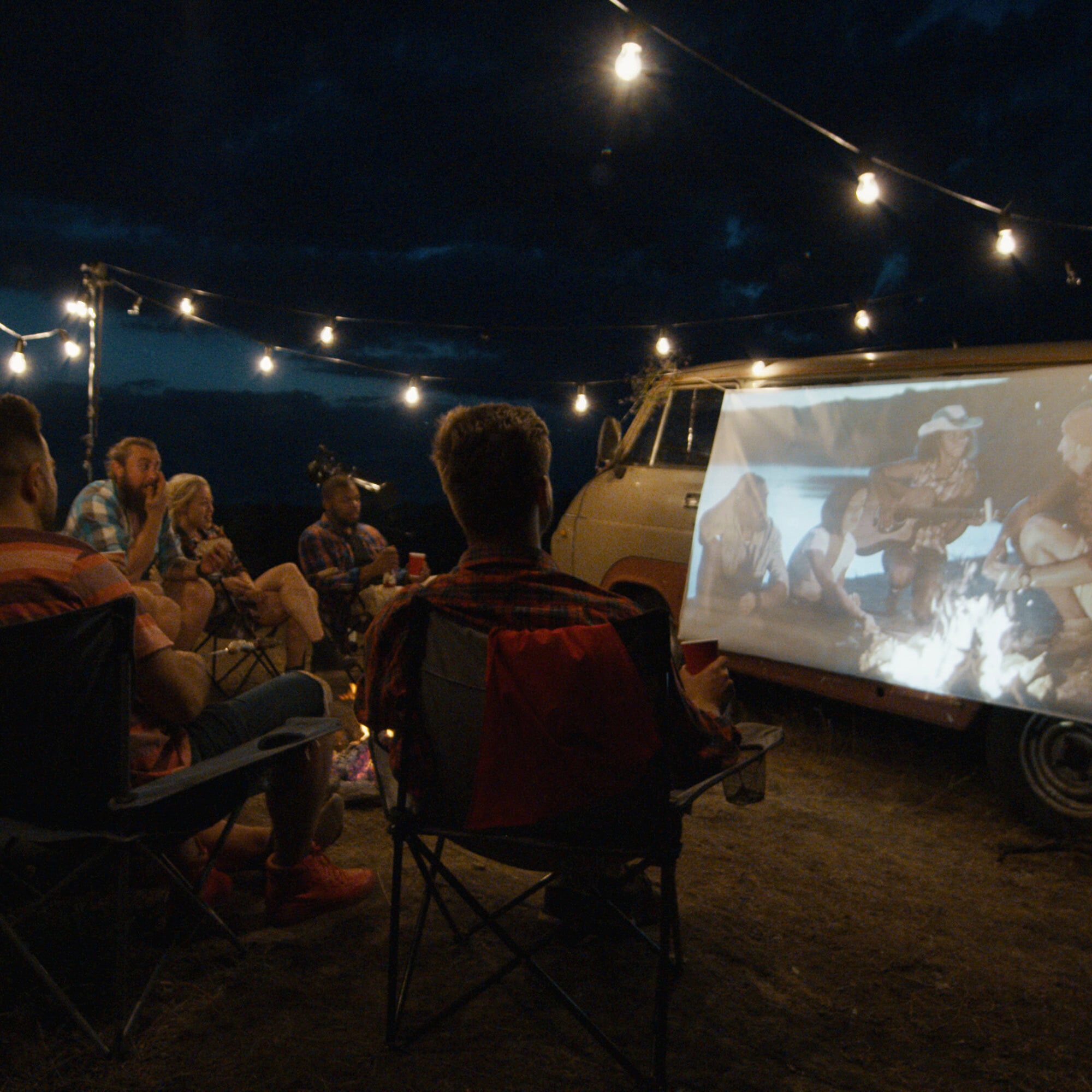 LA VAGUE LCD-Beamer »LED-Projektor mit integriertem Akku inkl. LV-STA100FP LV-HD120 BUNDLE«