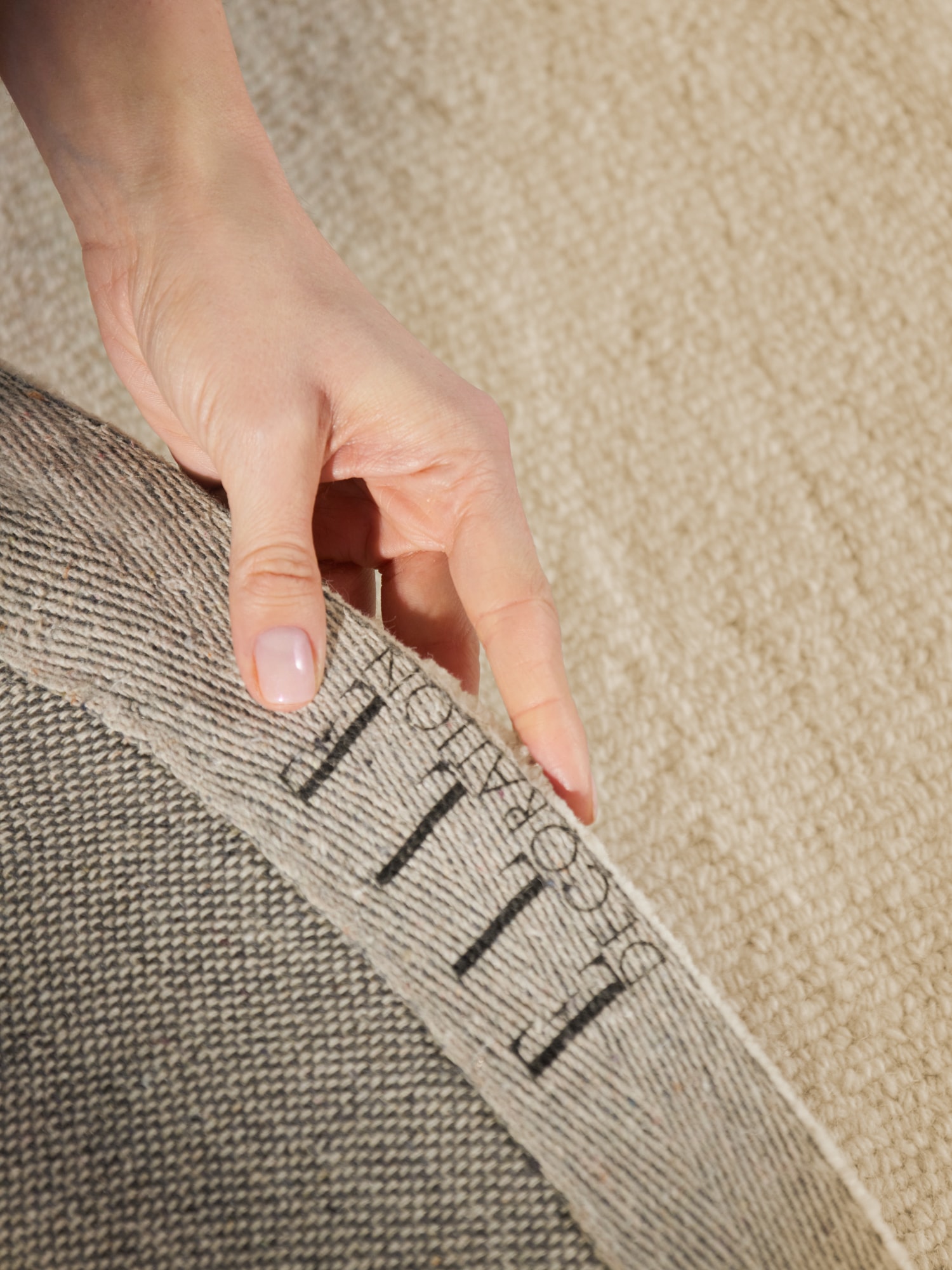 ELLE DECORATION Wollteppich »Knots« rund 13 mm Höhe Handtuft, Wolle, Rund, Feines Bouclé, Wohnzimmer, Schlafzimmer, Natur