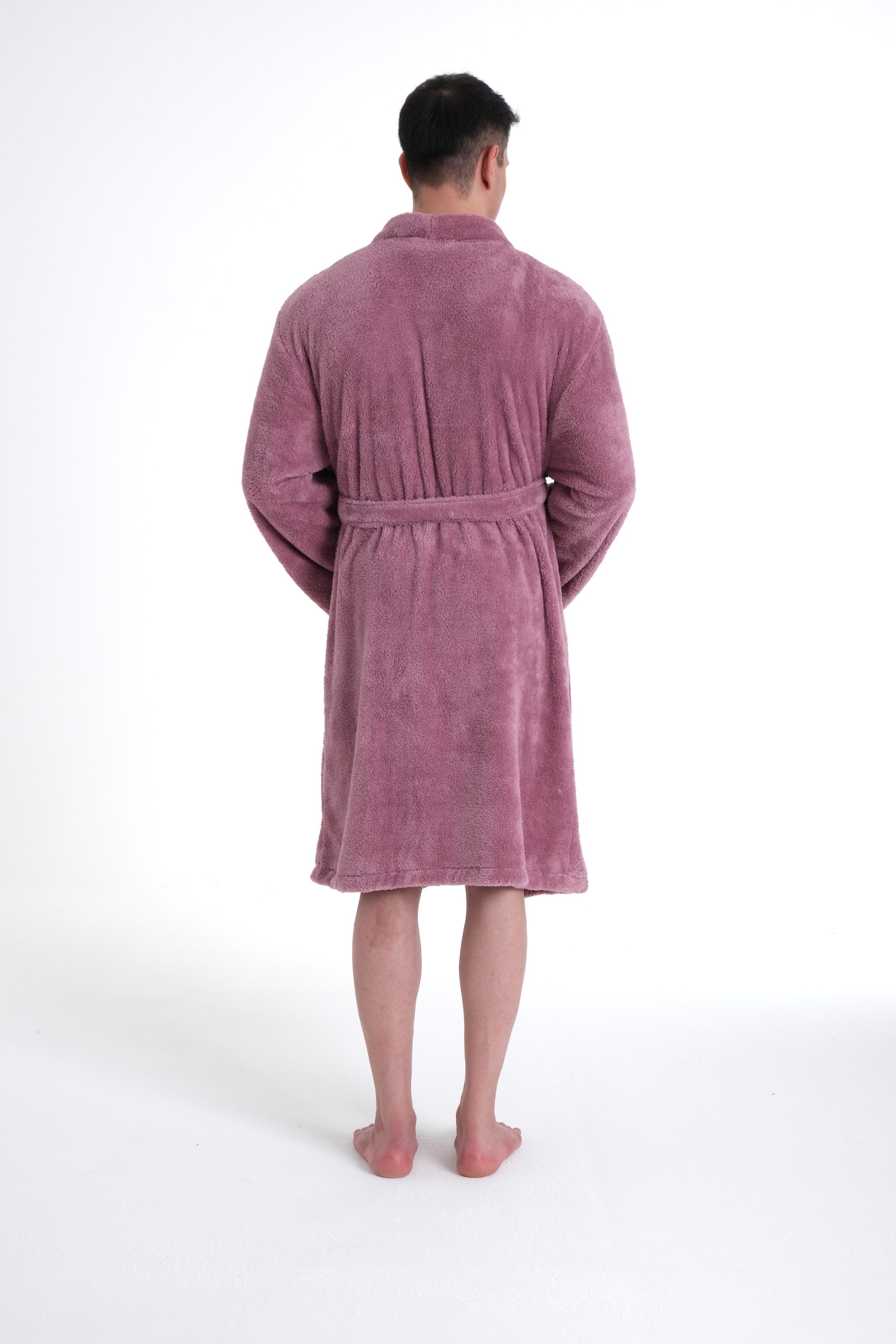 my home Unisex-Bademantel »Lillou Kimono, ideal für Sauna & Spa, Hotelbademantel, Morgenmantel«, (1 St.), kuschelig weicher Fleece, für Damen und Herren, XS-3XL