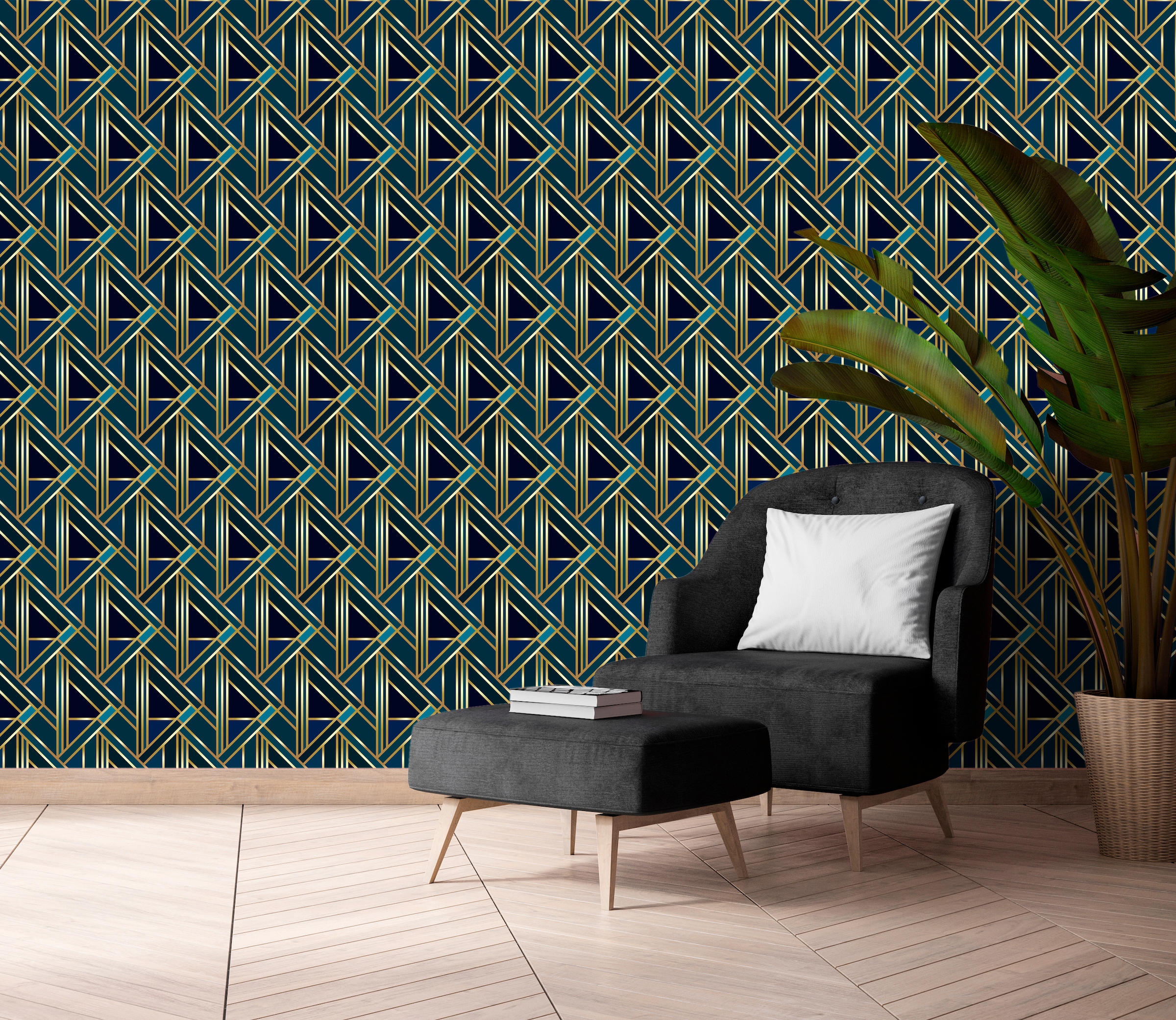 queence Vinyltapete »Carolin«, gemustert-Farbverlauf-bedruckt-abstrakt, 90x250cm, selbstklebend, kinderleichte Anbringung, Sticker