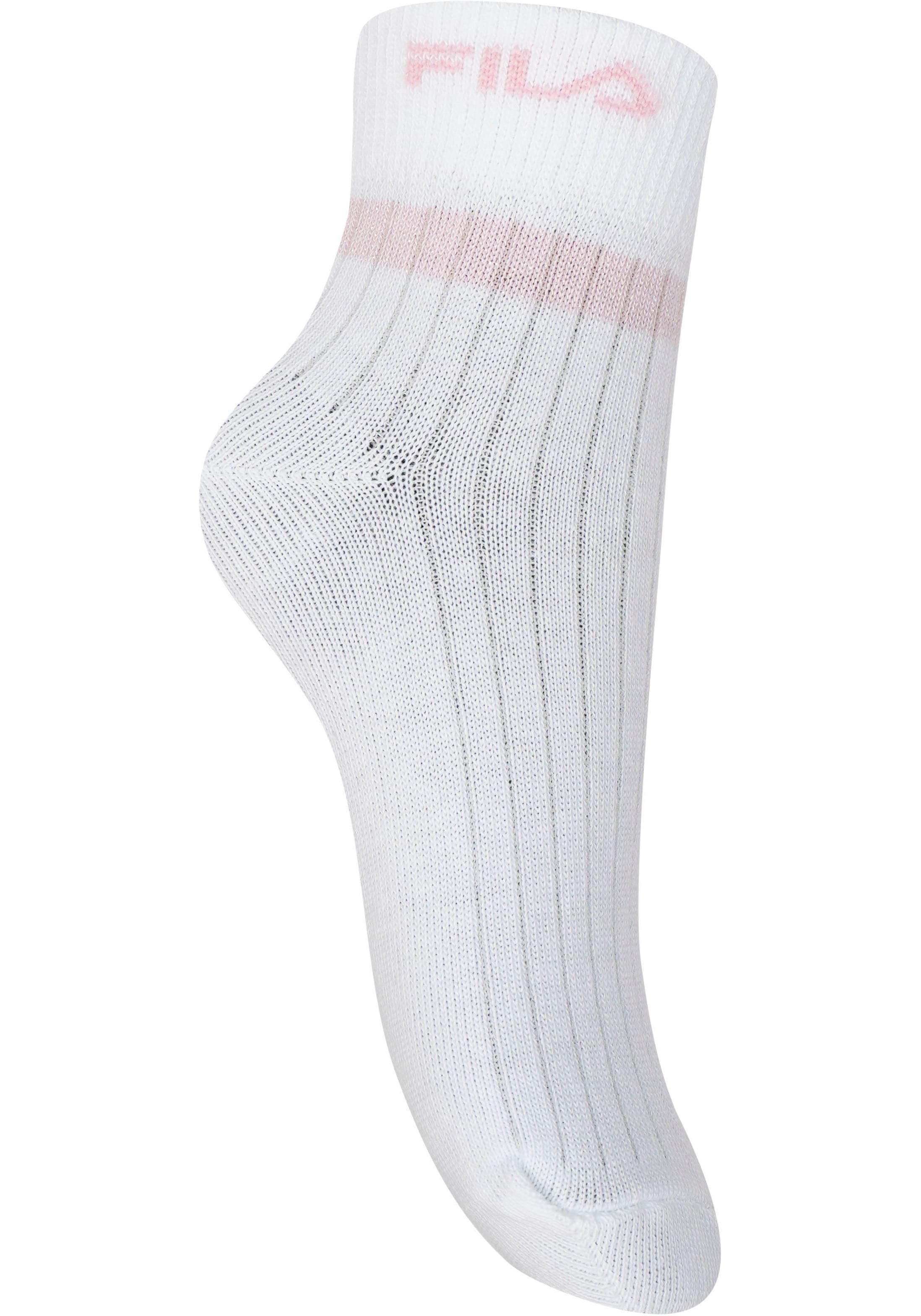 Fila Kurzsocken »JUNIOR GIRL QUARTER SOCKS«, (6 Paar), schlichtes Design mit dezentem Logo, feine Rippenstruktur