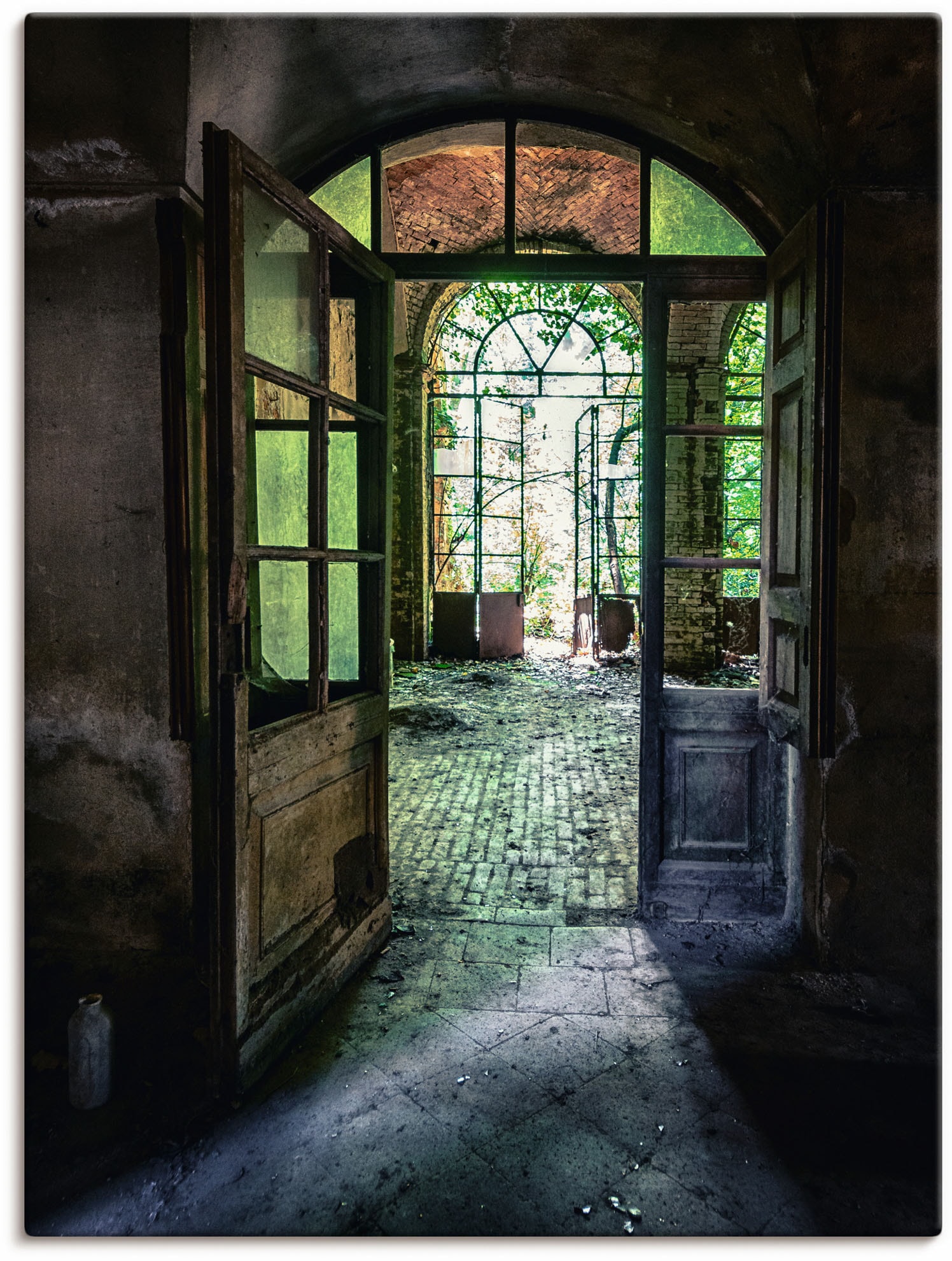 Artland Wandbild »Lost Place - Leinwandbild, St.), kaufen oder Größen Wandaufkleber Fenster Alubild, Poster alte Raten Tür in Türen, & versch. als (1 Fenster«, auf