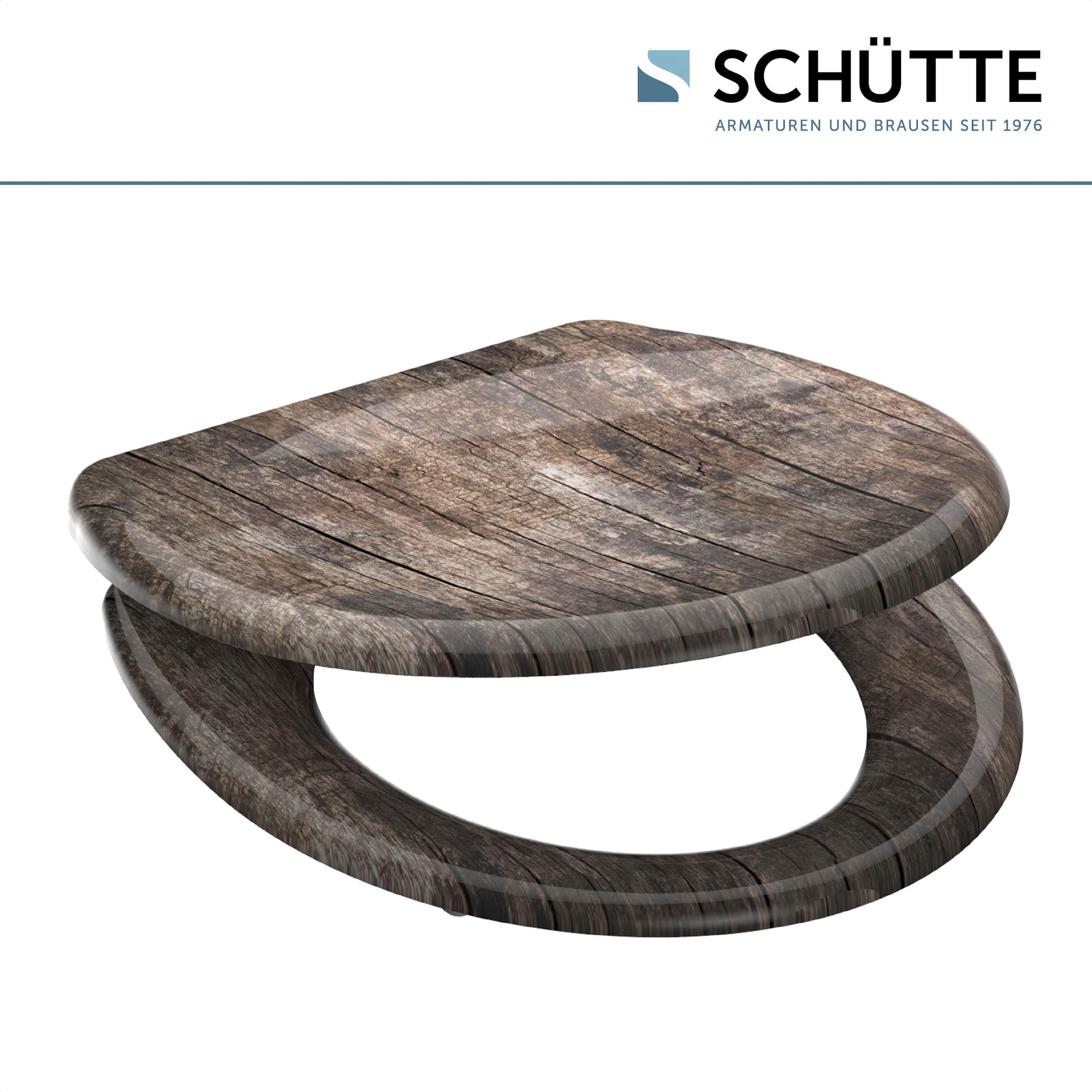 Schütte WC-Sitz »Old Wood«, Duroplast, mit Absenkautomatik und Schnellverschluss