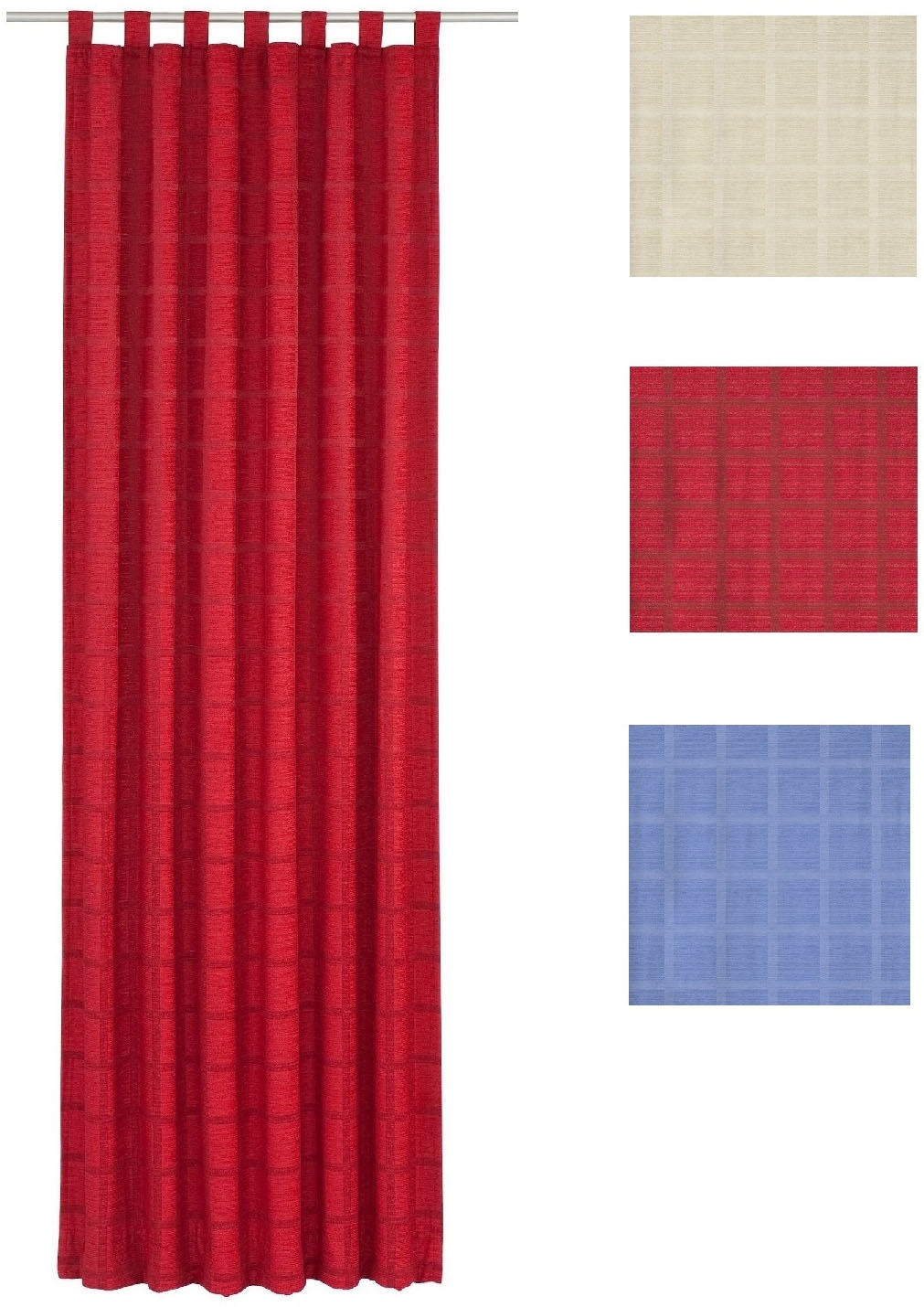 Wirth Vorhang »Toco-Karo« Schlaufen 1 Stk. tlg.