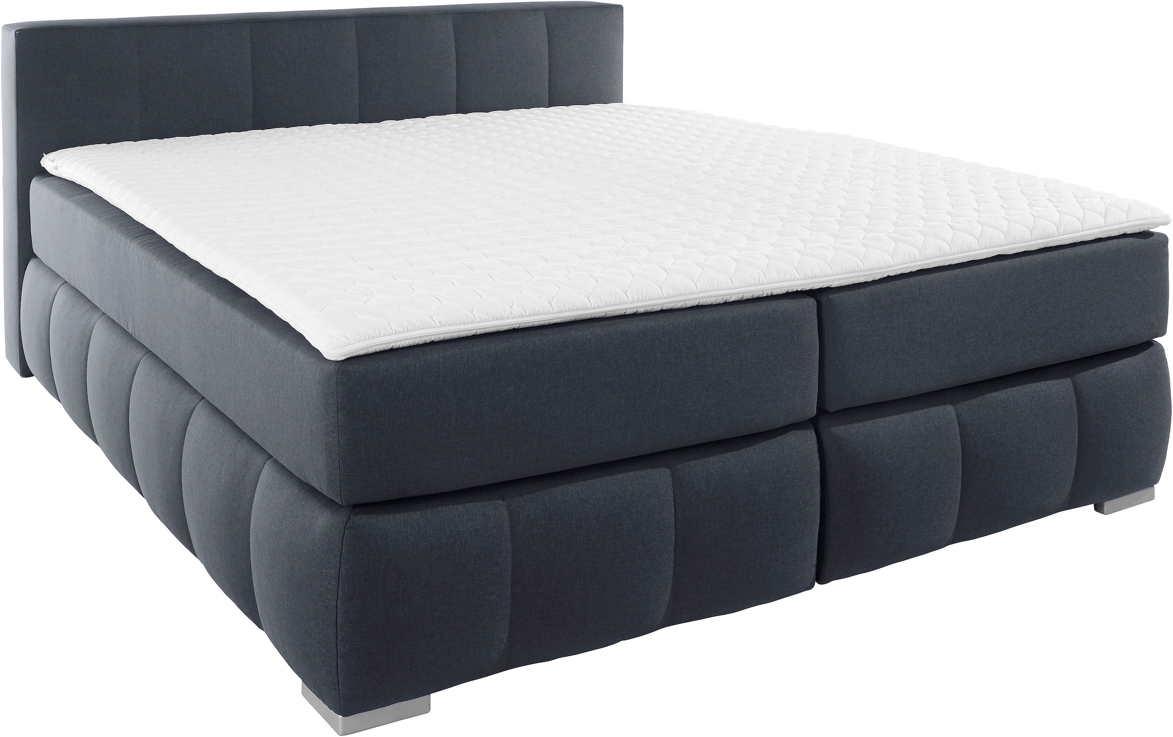 Home affaire Boxspringbett »Chelles«, inkl. Topper, in XXL- Überlänge 220 cm, Unterbox mit feine Wölbung