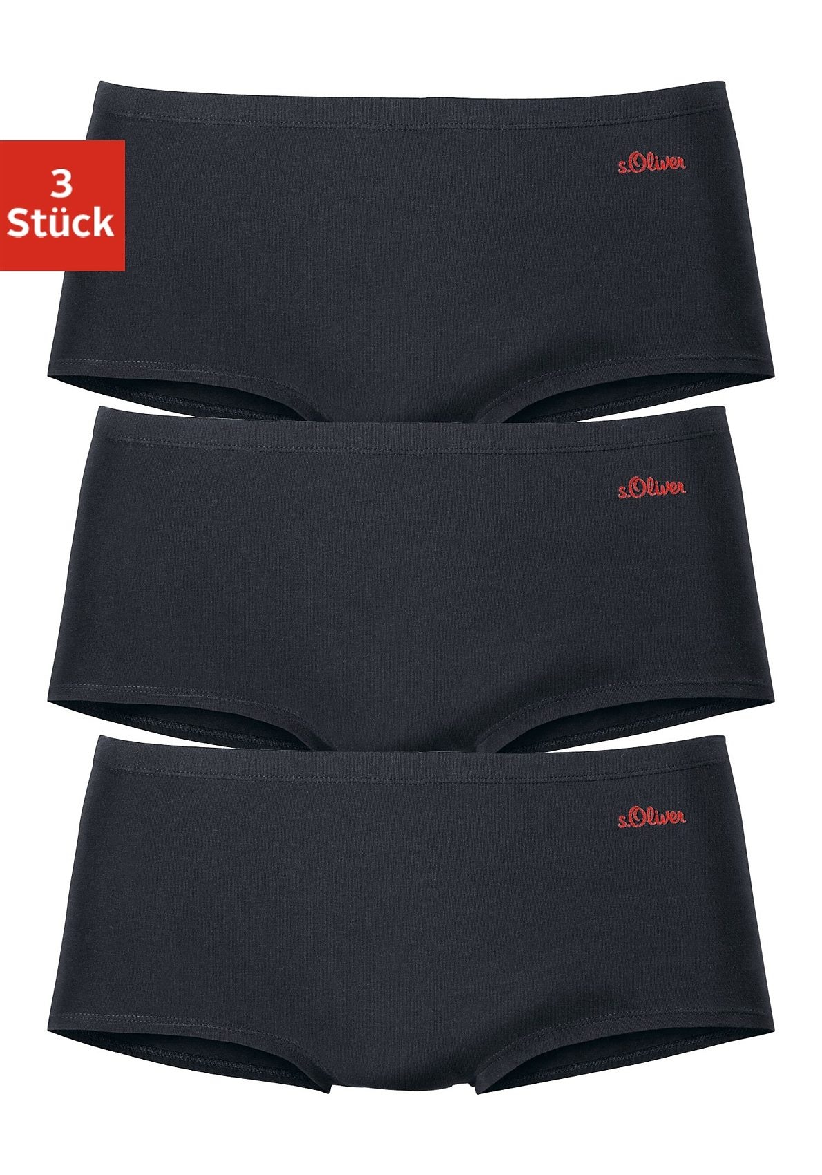 s.Oliver Panty, (Packung, 3 St.), aus elastischer Baumwoll-Qualität