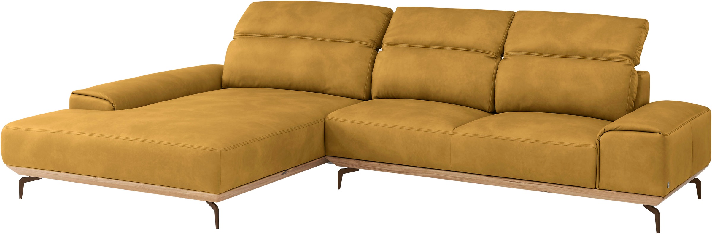 Musterring Wohnlandschaft »MR 2490«, Bronze-Fuß, Sitzhöhe 48cm, wahlweise mit Funktionen, Maße 342 x 207 cm