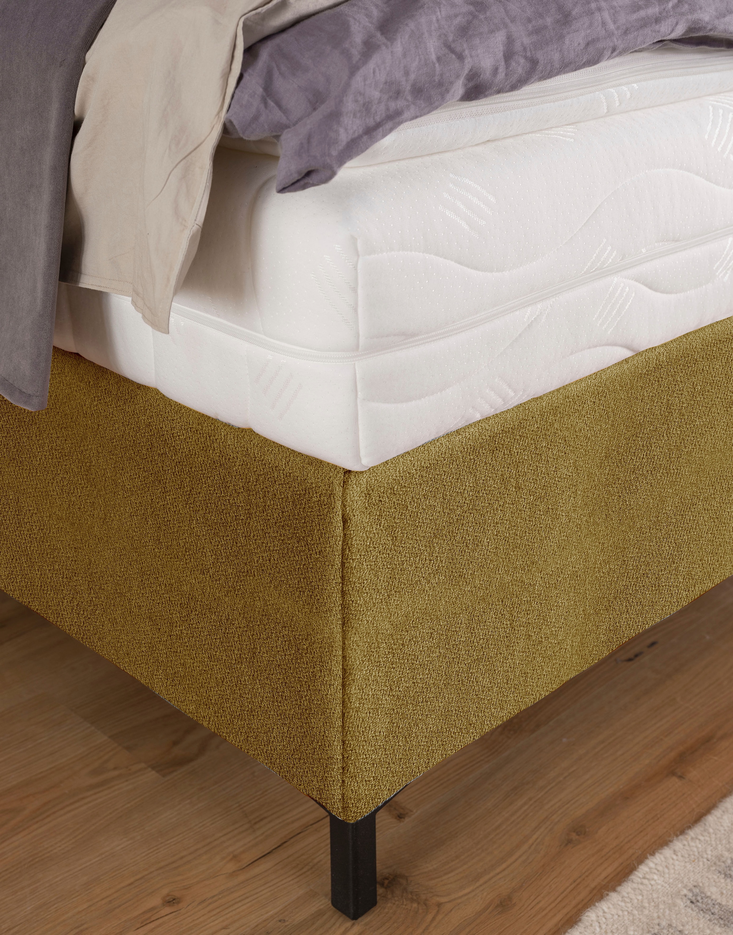 alina Boxspringbett »Elmar« mit gestepptem Kopfteil, inklusive Matratze und Topper