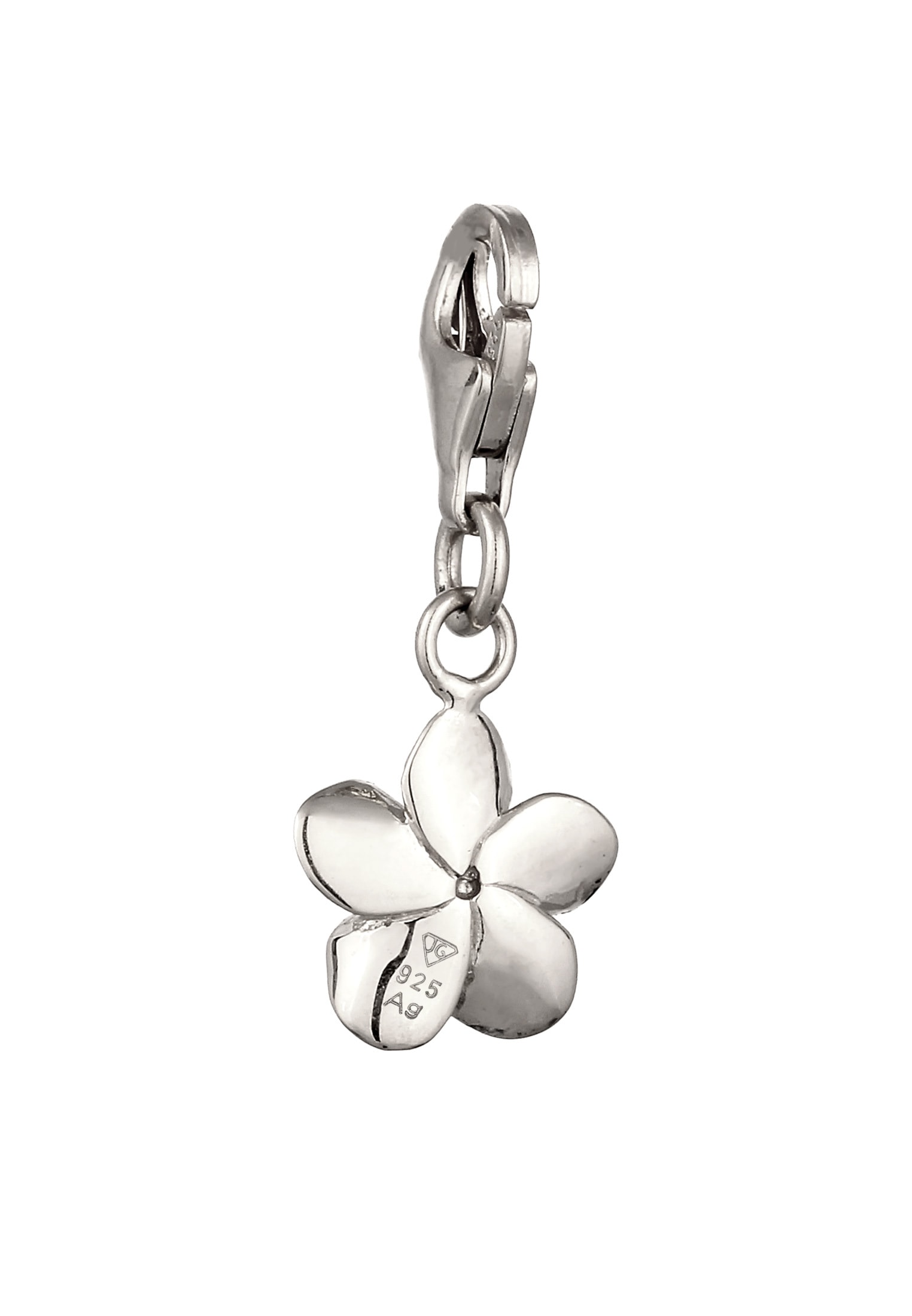 Elli Charm-Einhänger »Charm Frangipani Blume Stein Zirkonia Weiß 925 Sterling Silber«