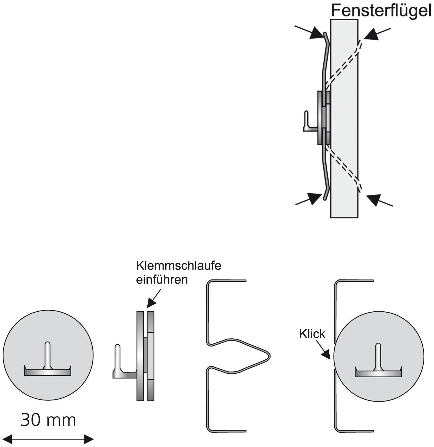 Klemmträger, kaufen St.), Garantie online (Set, Liedeco 3 für Jahren | mit 2 Vitragen-Scheibenstangen XXL