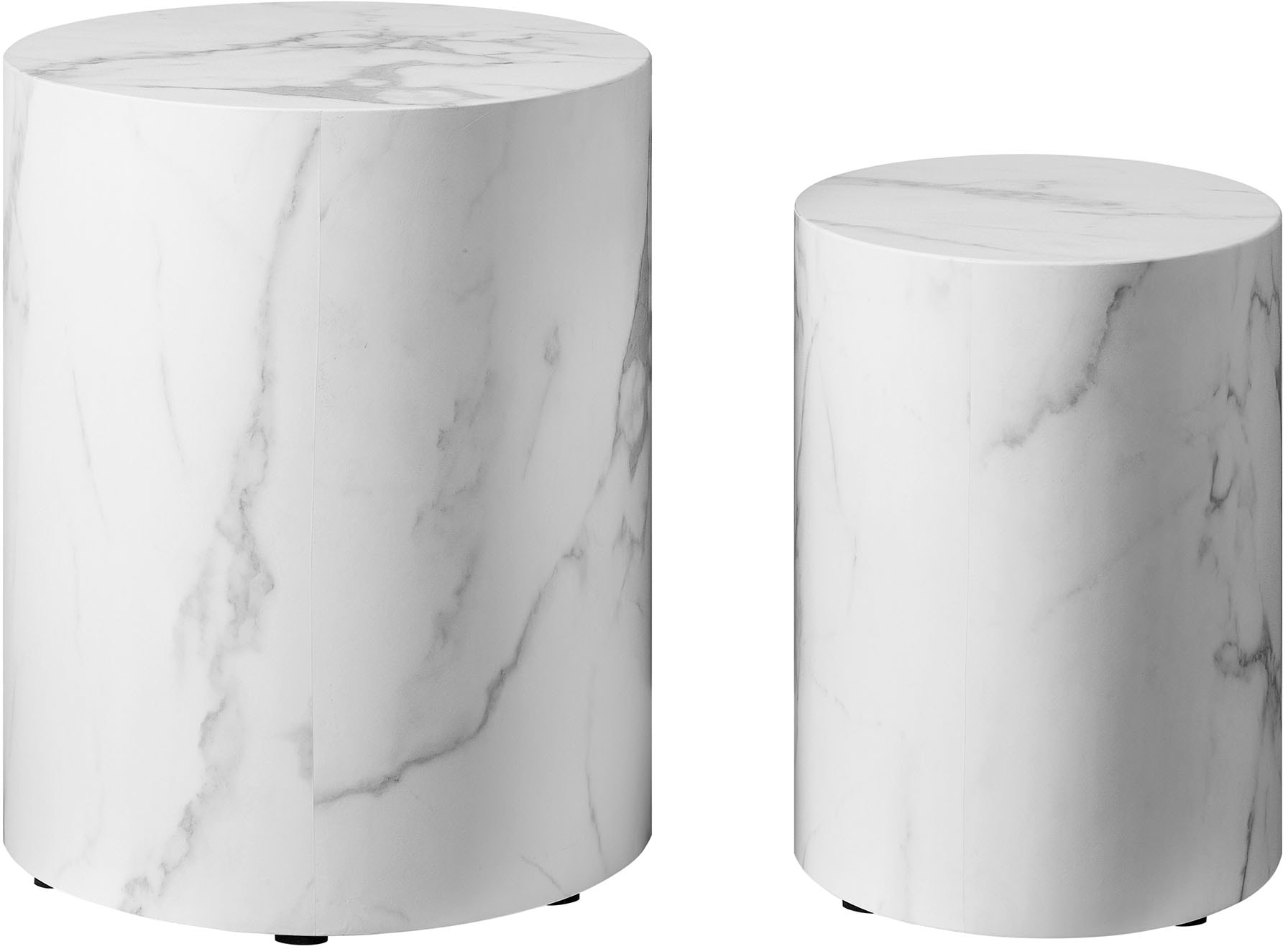 SalesFever Couchtisch »Almeria« 2er-Set, oval, in Marmoroptik foliert