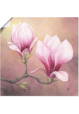 Wandbild »Späte Magnolie«, Blumenbilder, (1 St.)