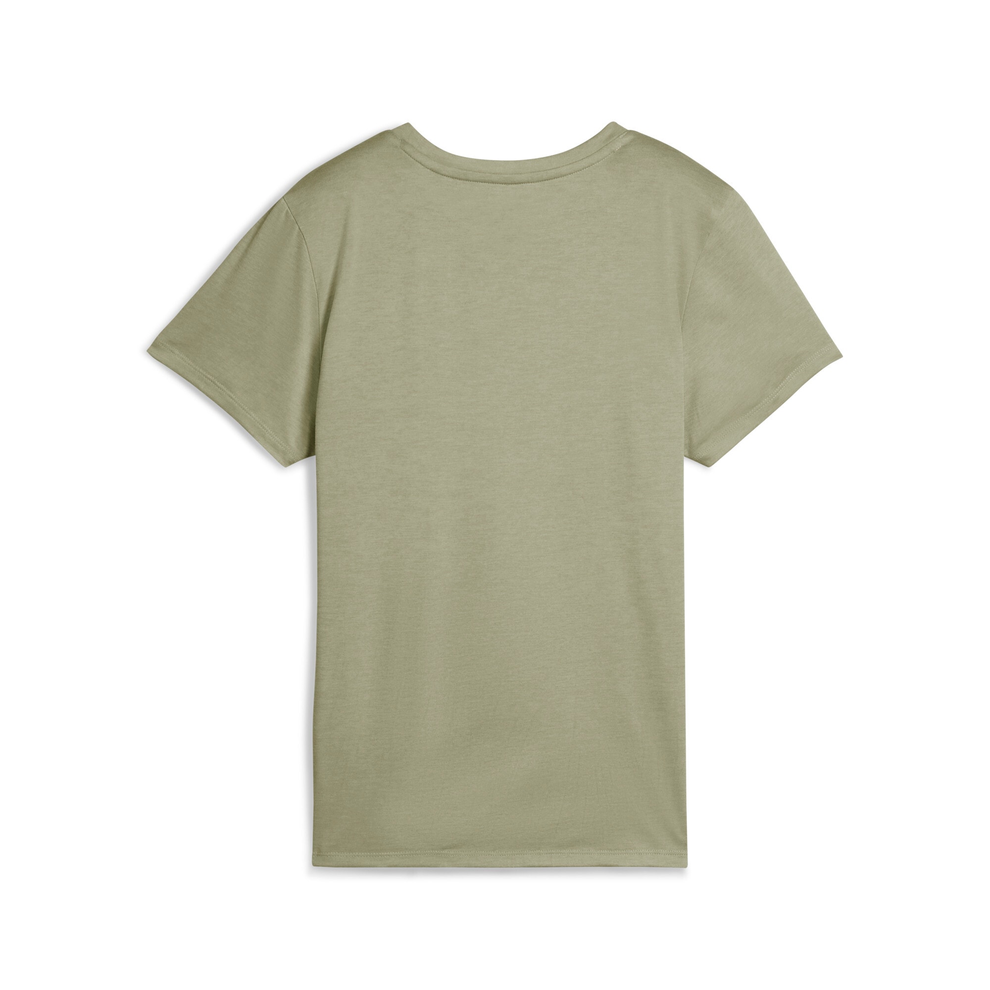 PUMA Trainingsshirt »W TAD ESSENTIAL HEATHER LOGO TEE« Regular Fit, mit Rundhalsausschnitt, atmungsaktiv