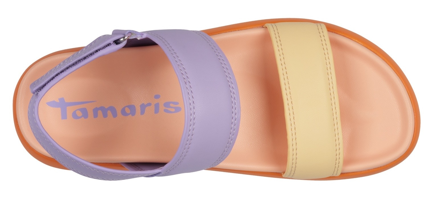 Tamaris Riemchensandale  , Plateau, Sommerschuh, Klettschuh, Sandalette in veganer Verarbeitung