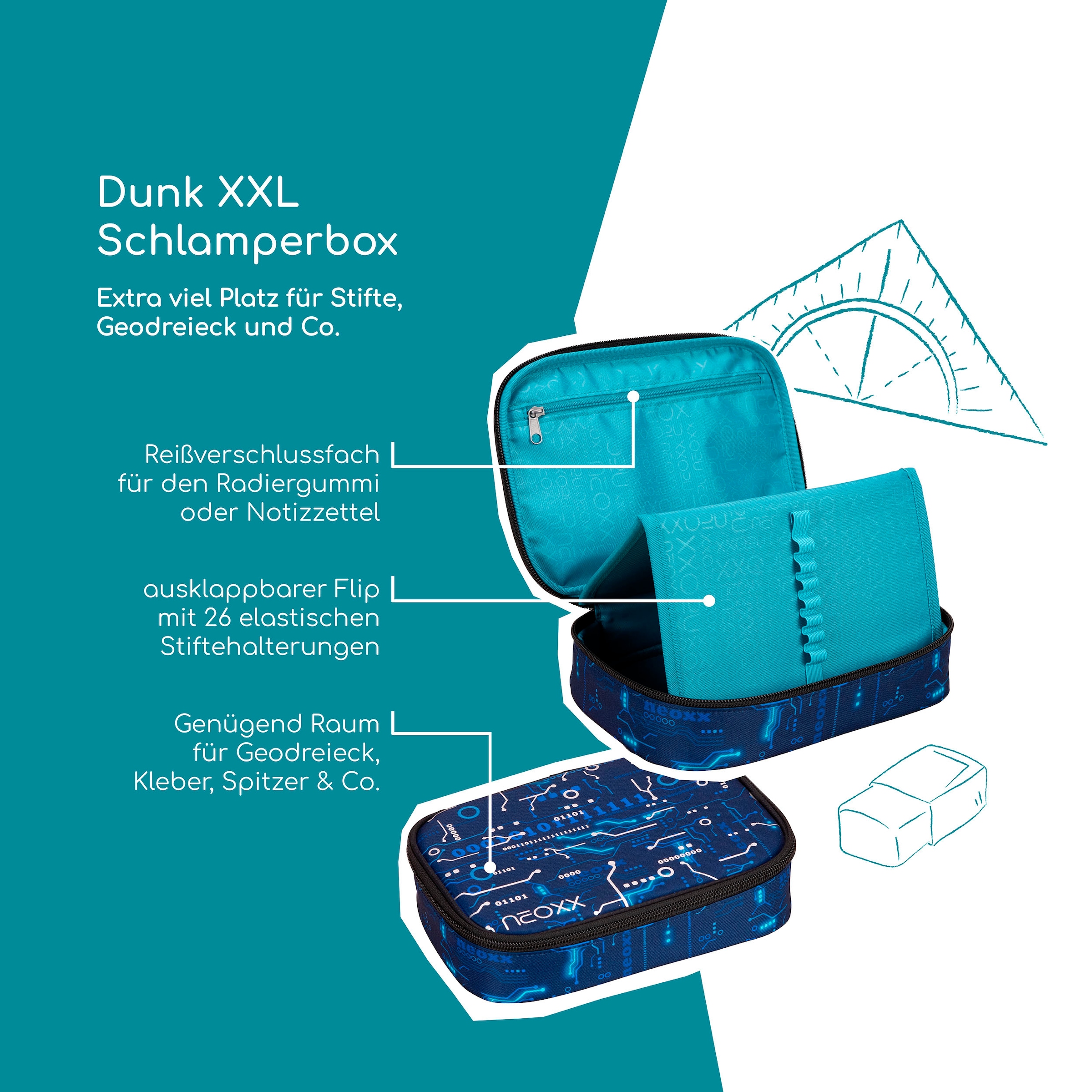 neoxx Schreibgeräteetui »Schlamperbox, Dunk, Next Level«