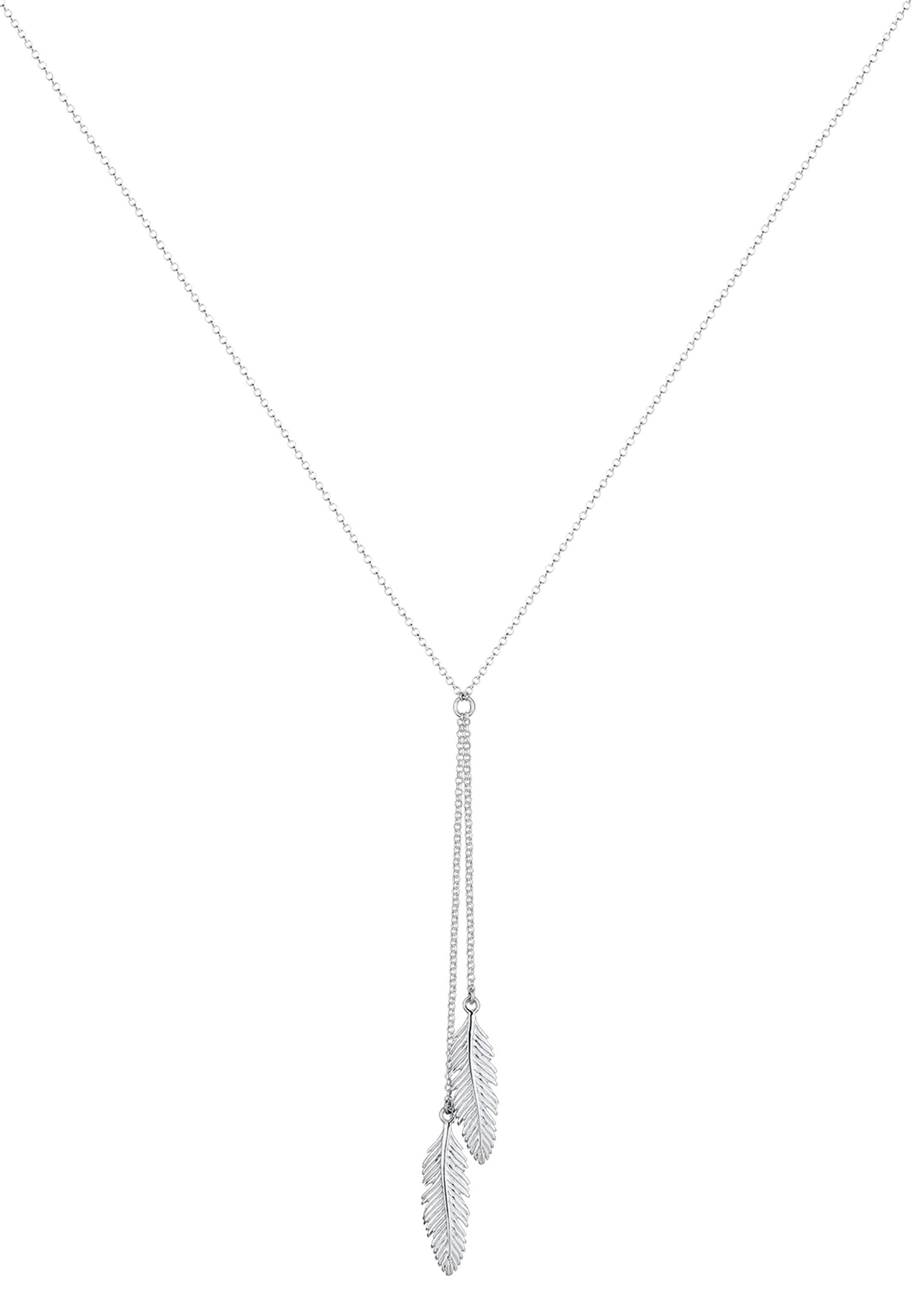 Elli Lange Kette »Halskette Feder Y-Kette Boho Trend 925 Silber«
