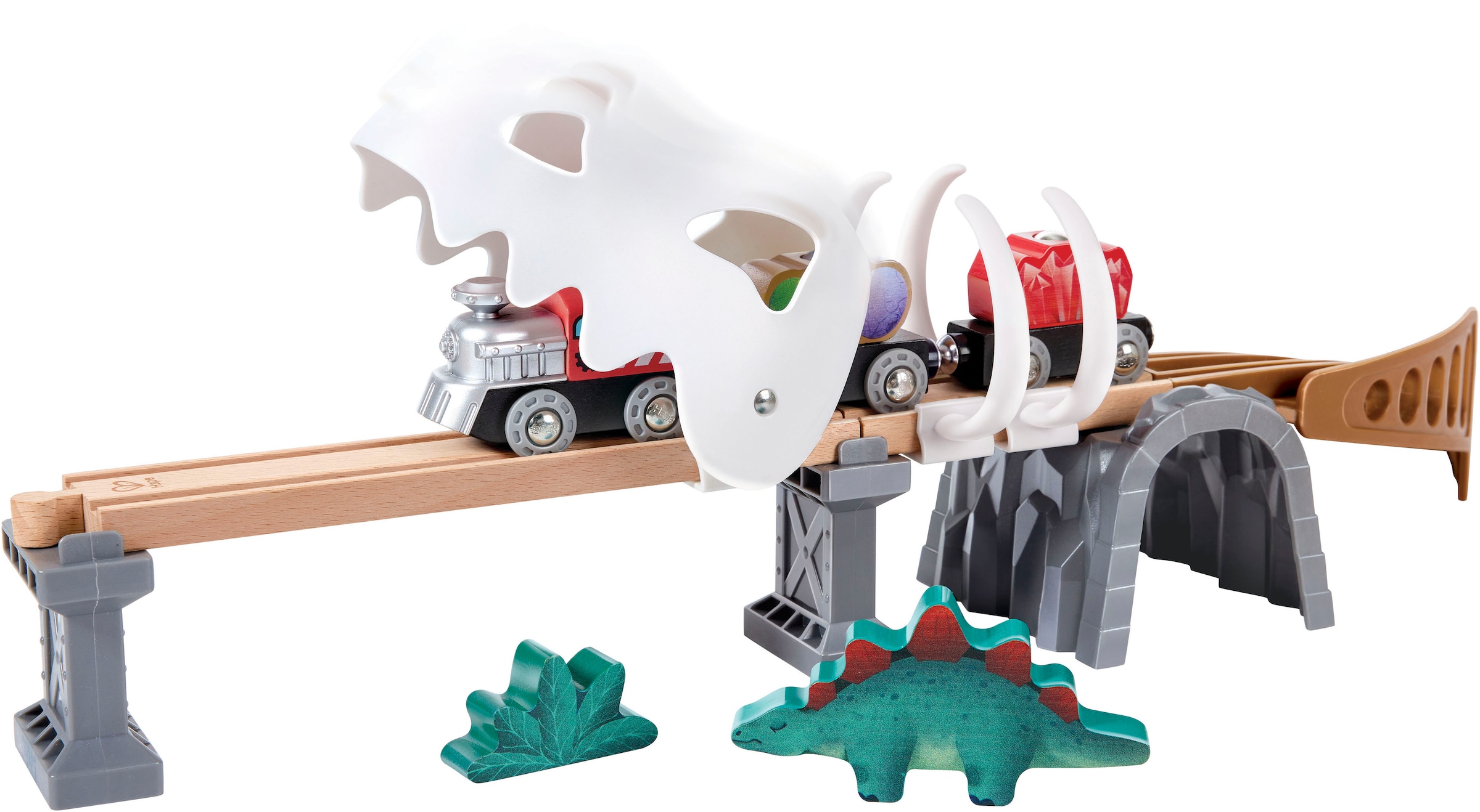 Hape Spielzeug-Eisenbahn »Dino-Eisenbahn-Abenteuer«, mit Licht- und Soundfuntkion