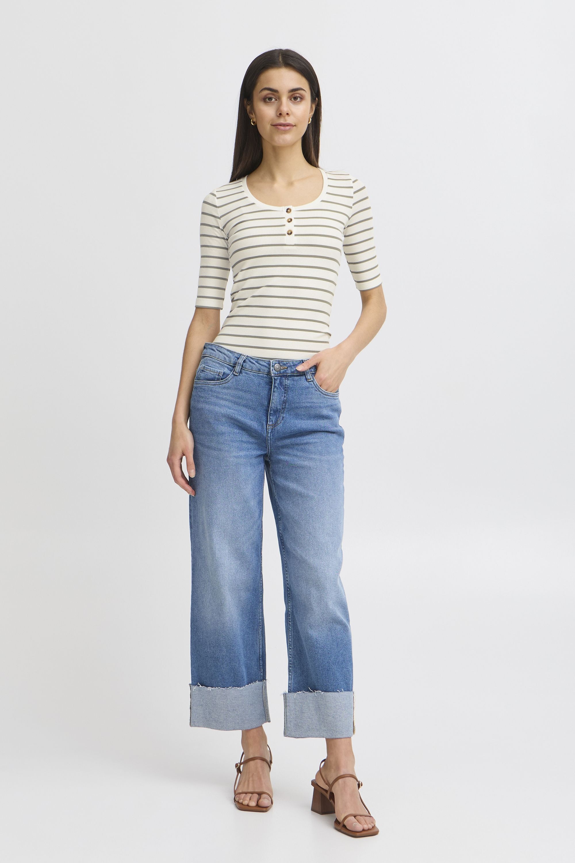 fransa Rundhalsshirt »Rundhalsshirt FRHIZAMOND stripe«