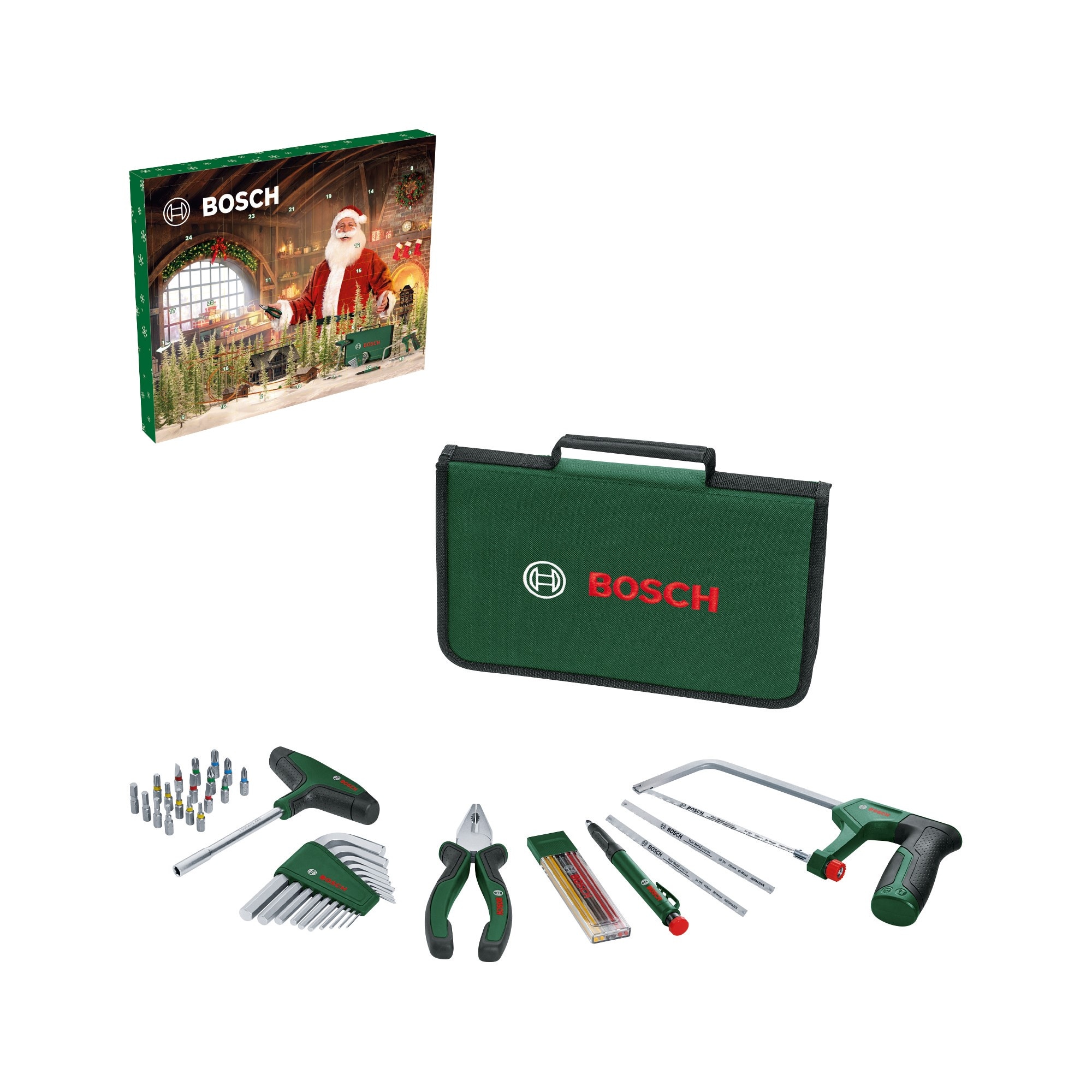 Bosch Home & Garden DIY-Adventskalender »Handwerkzeuge Advent Calendar 2025« für Erwachsene inkl. Stofftasche