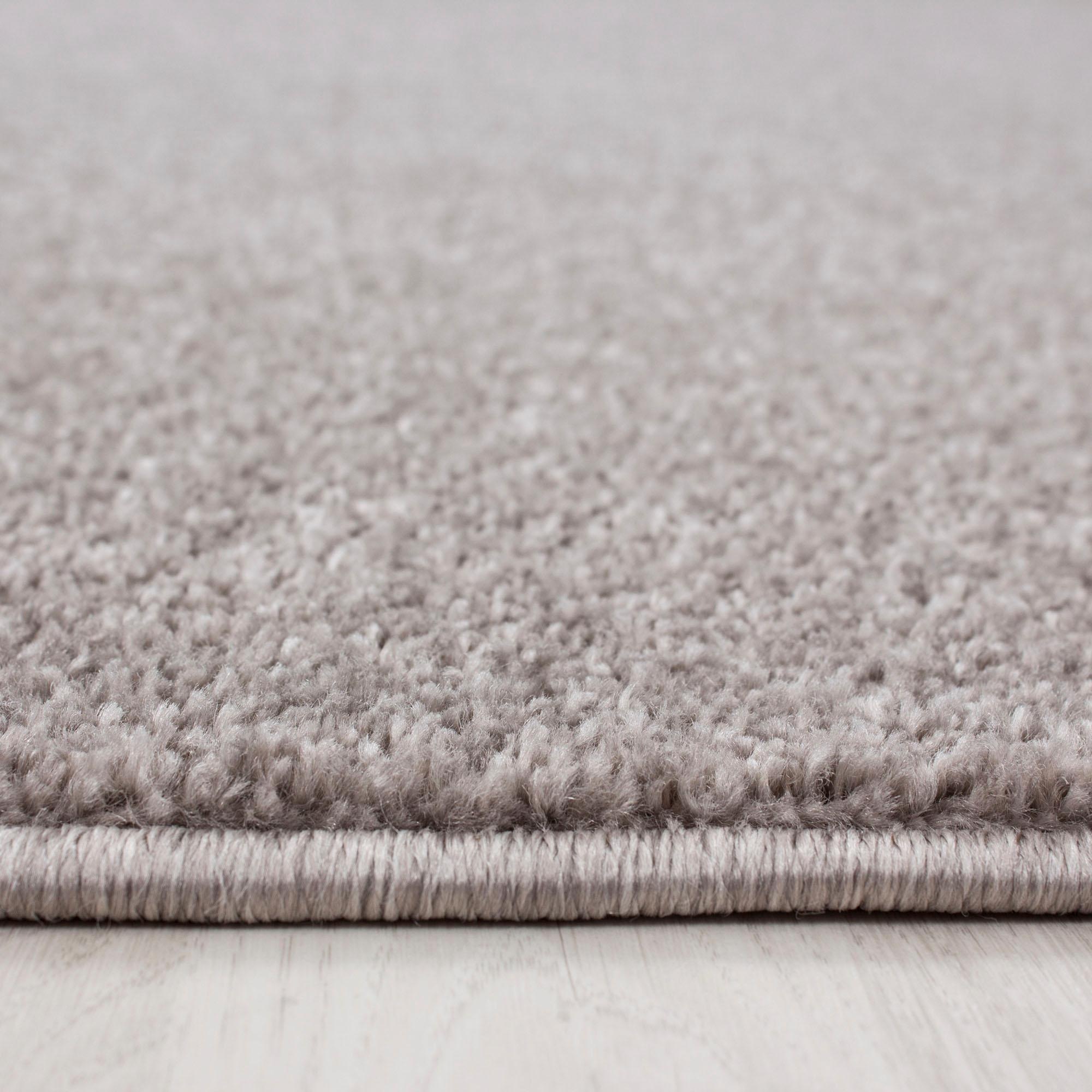 Ayyildiz Teppiche Teppich »ATA«, rund, 10 mm Höhe, Kurzflor, uni, große Farbauswahl, robust, auch in rechteckig, Läufer