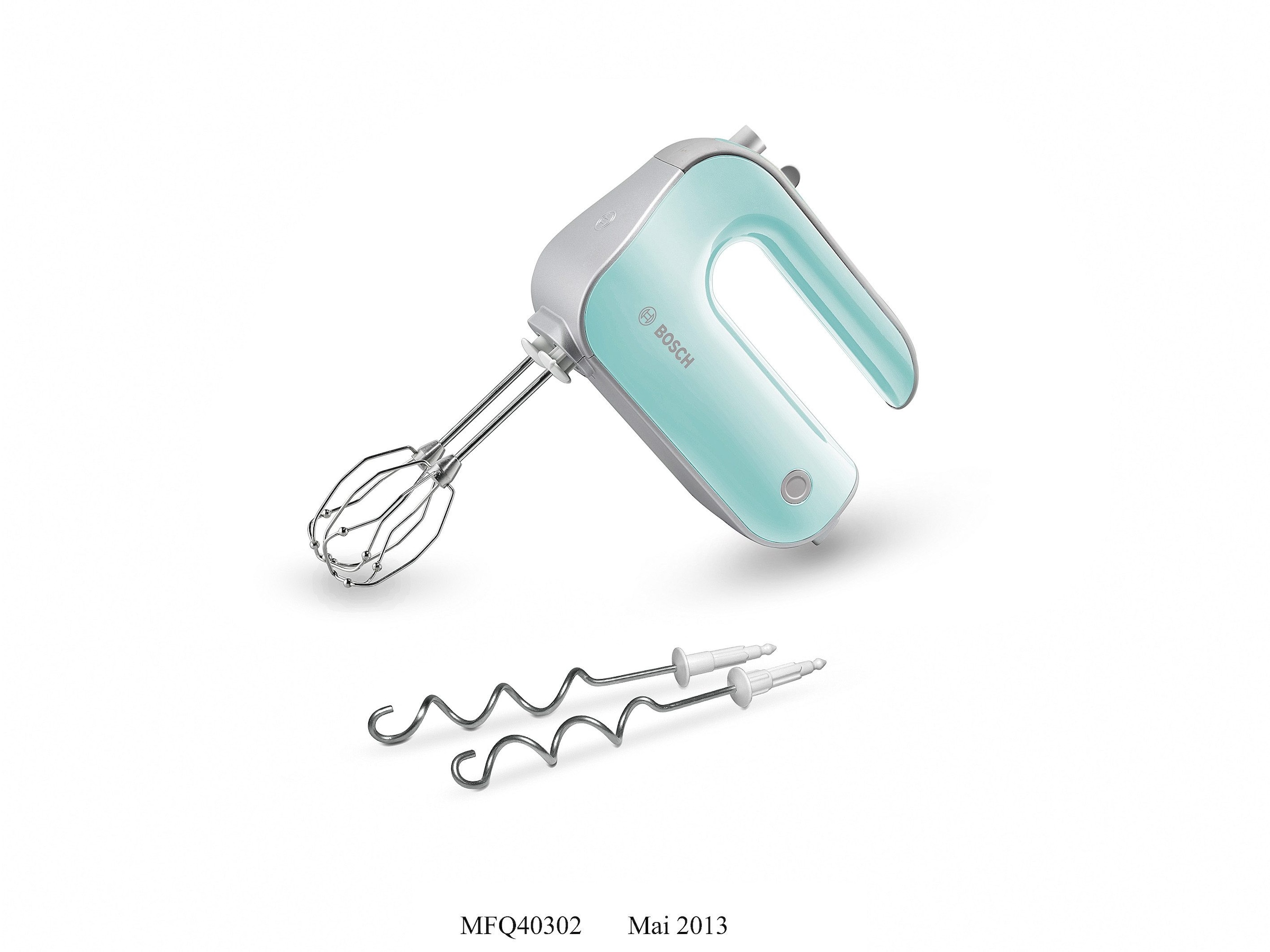 Colour XXL Handmixer 500 (Fine »Styline Jahren Rührbesen BOSCH mit 3 W, Edelstahl-Knethaken MFQ40302«, Garantie 2 Creamer), 2