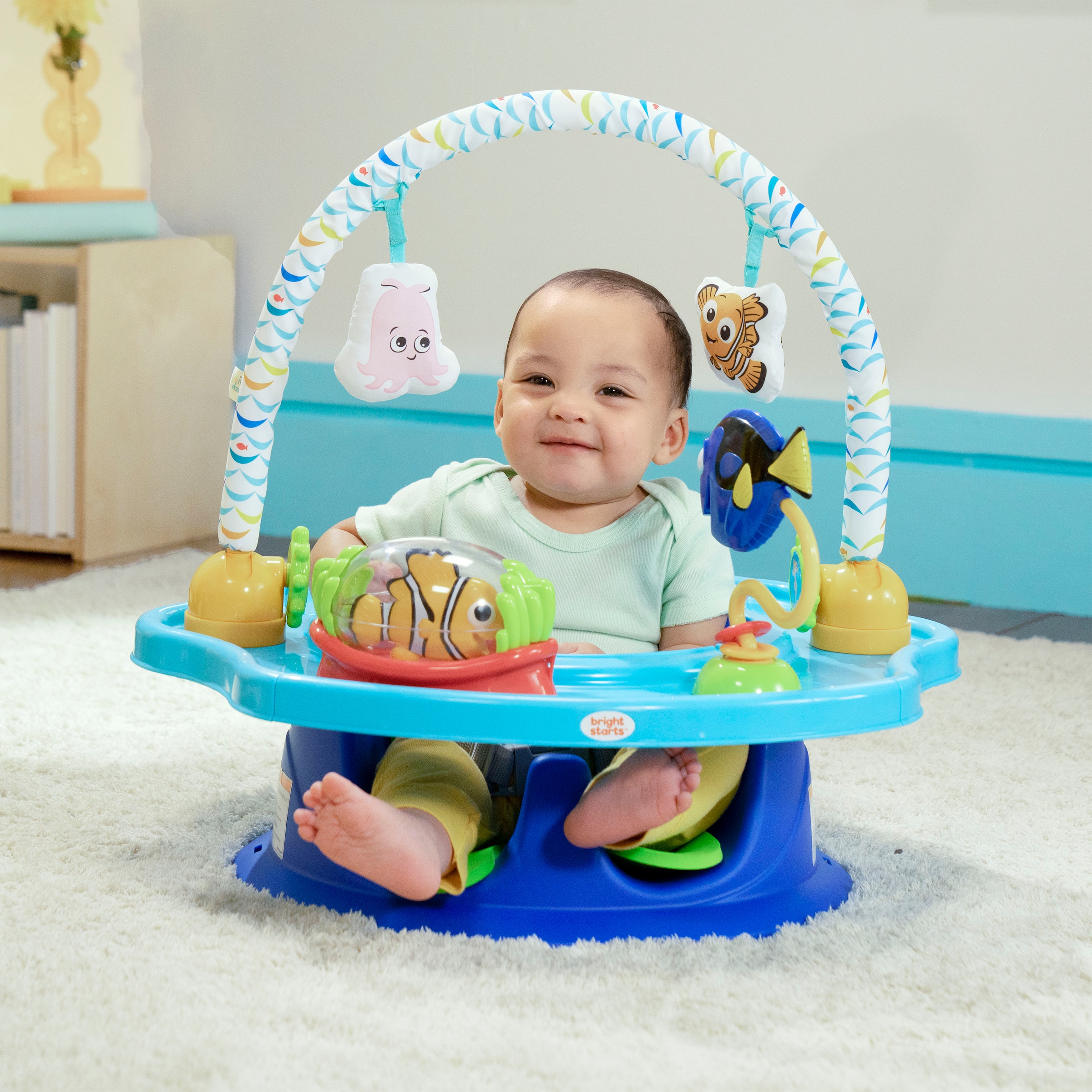 Bright Starts Tischsitz »Finding Nemo SuperSeat 3-in-1 Seat« Aktivitätssitz Verwendbar als Bodensitz mit Tablett oder Sitzerhöhung