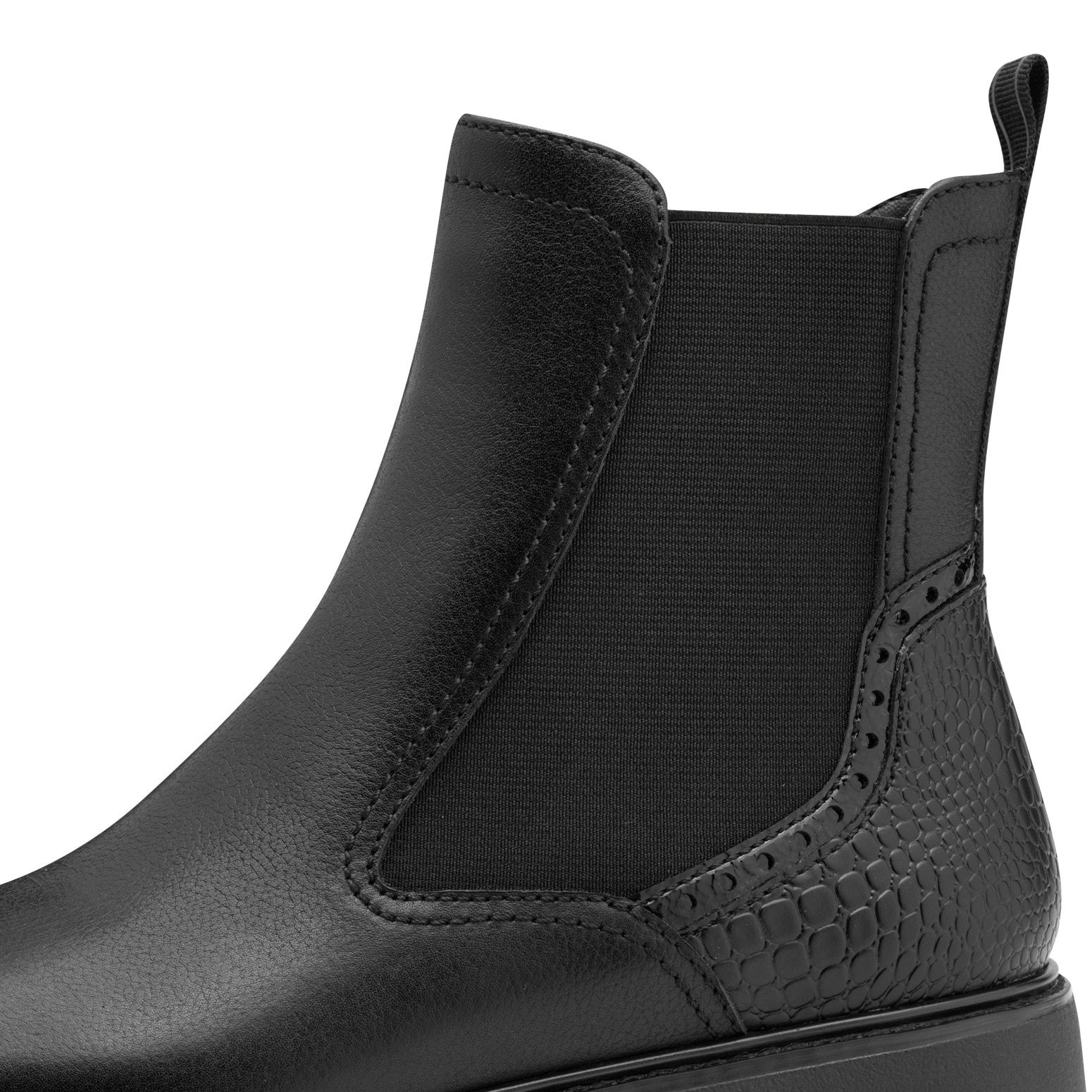 Tamaris Chelseaboots  , Blockabsatz, Stiefelette mit Kontrast-Rahmennaht