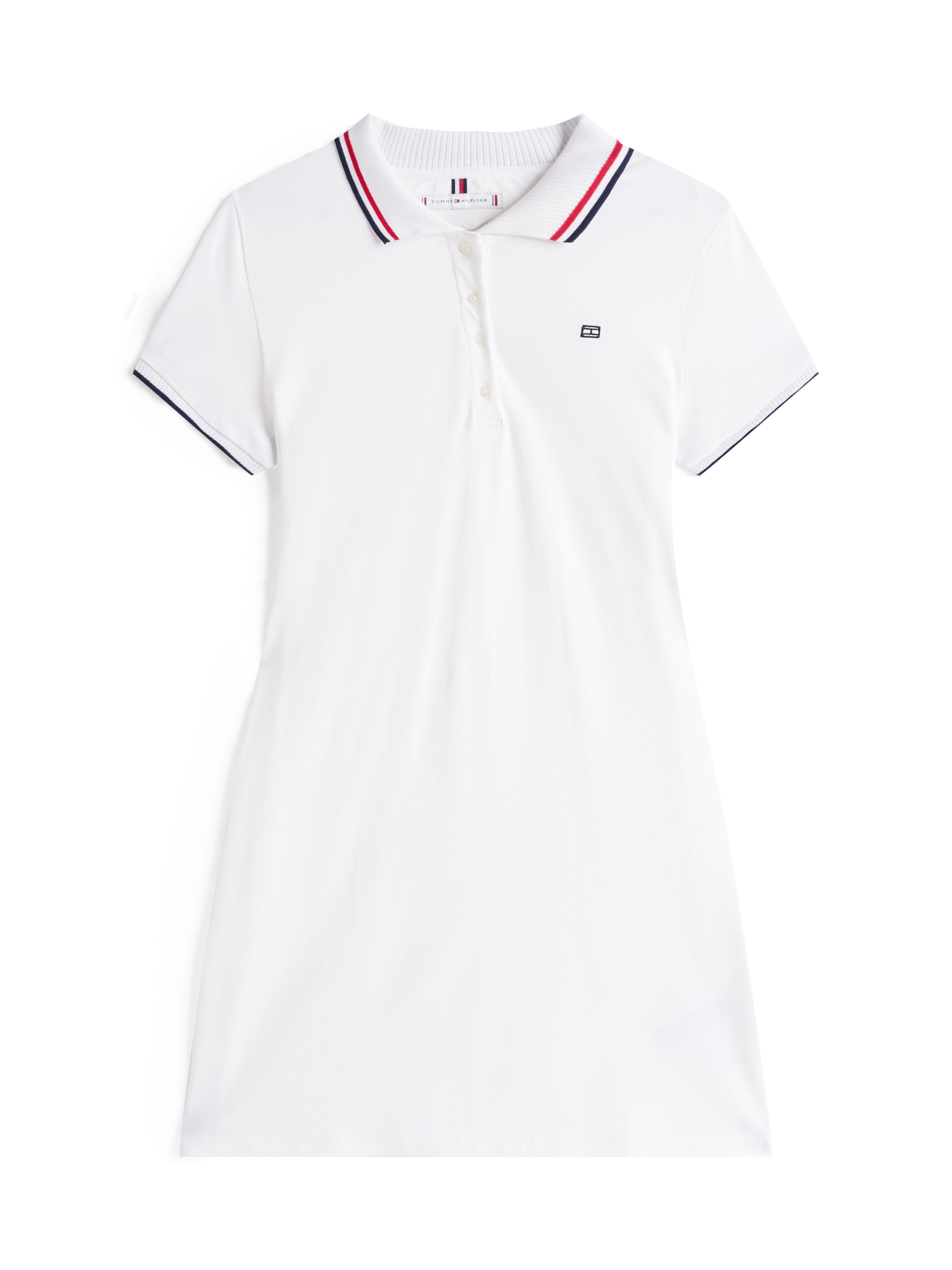 Tommy Hilfiger Polokleid »SPORTY FEMININE REG POLO DRESS«, mit Kontrast-Streifen, Logostickerei