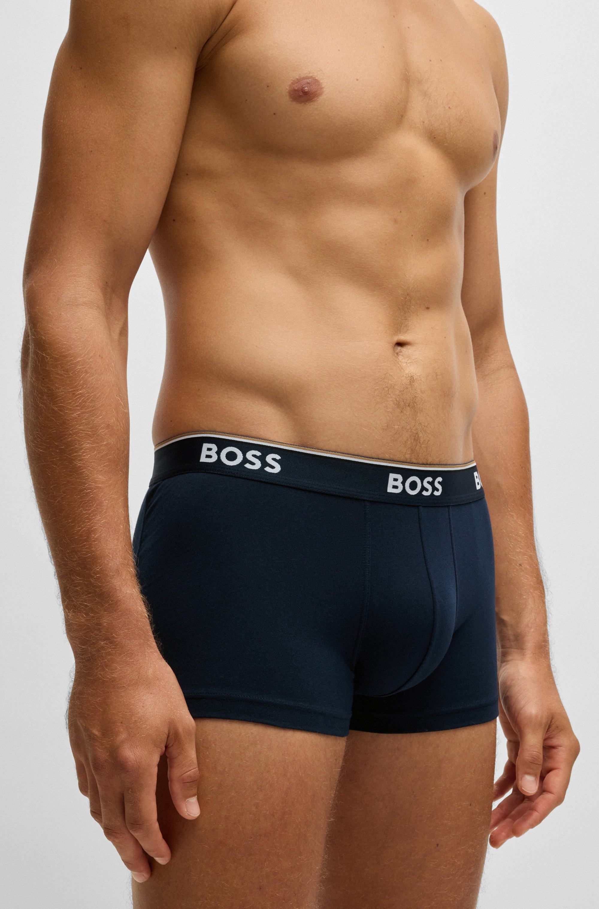 BOSS Boxer »TRUNK 3 PACK«, (3 St.), BOSS Schriftzug auf dem Bund