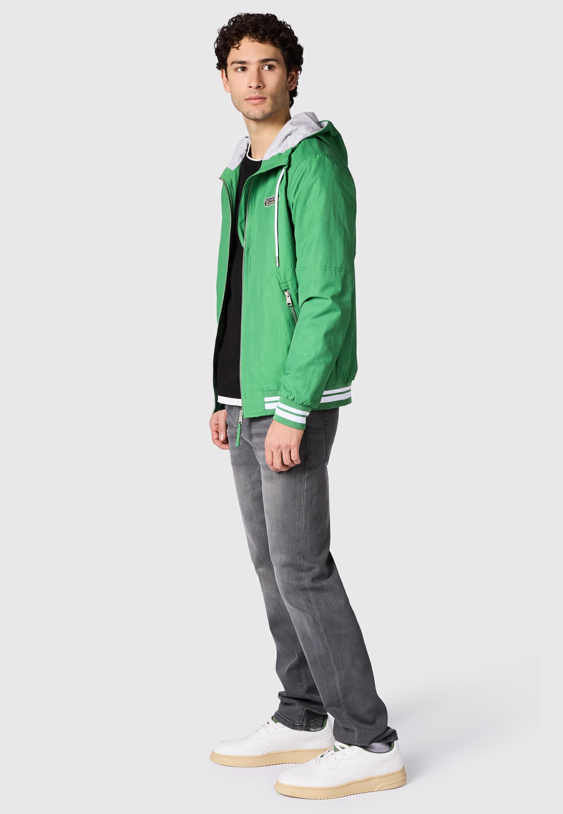 Ragwear Outdoorjacke »Kapuzenjacke Stewan YOUMODO« mit Kapuze leichte Herren Übergangsjacke mitelastischen Bündchen