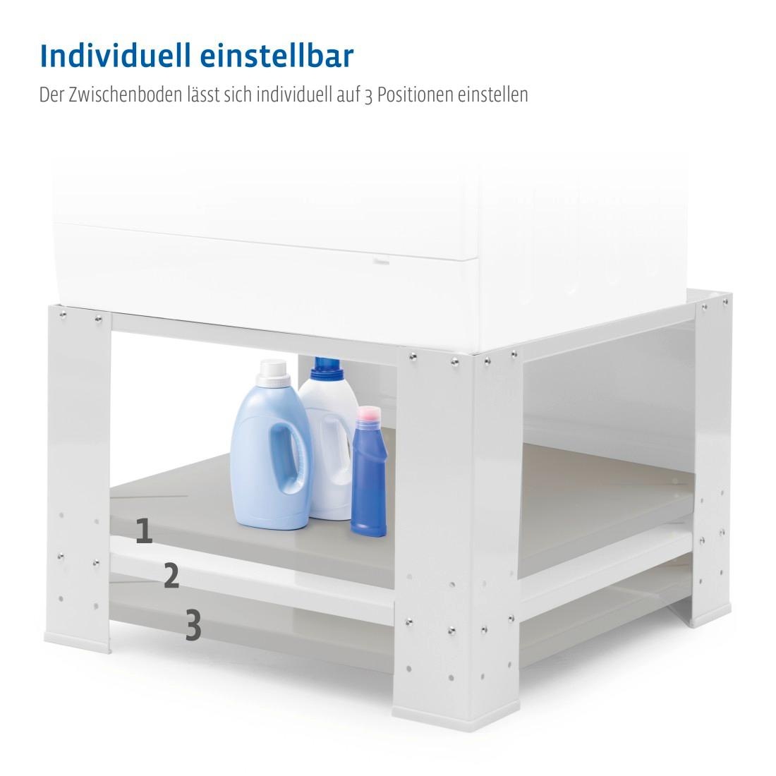 Xavax Unterbausockel »Sockel Untergestell 60 x 60 x 40cm Waschmaschine Trockner«, Hausgerätesockel verstellbar