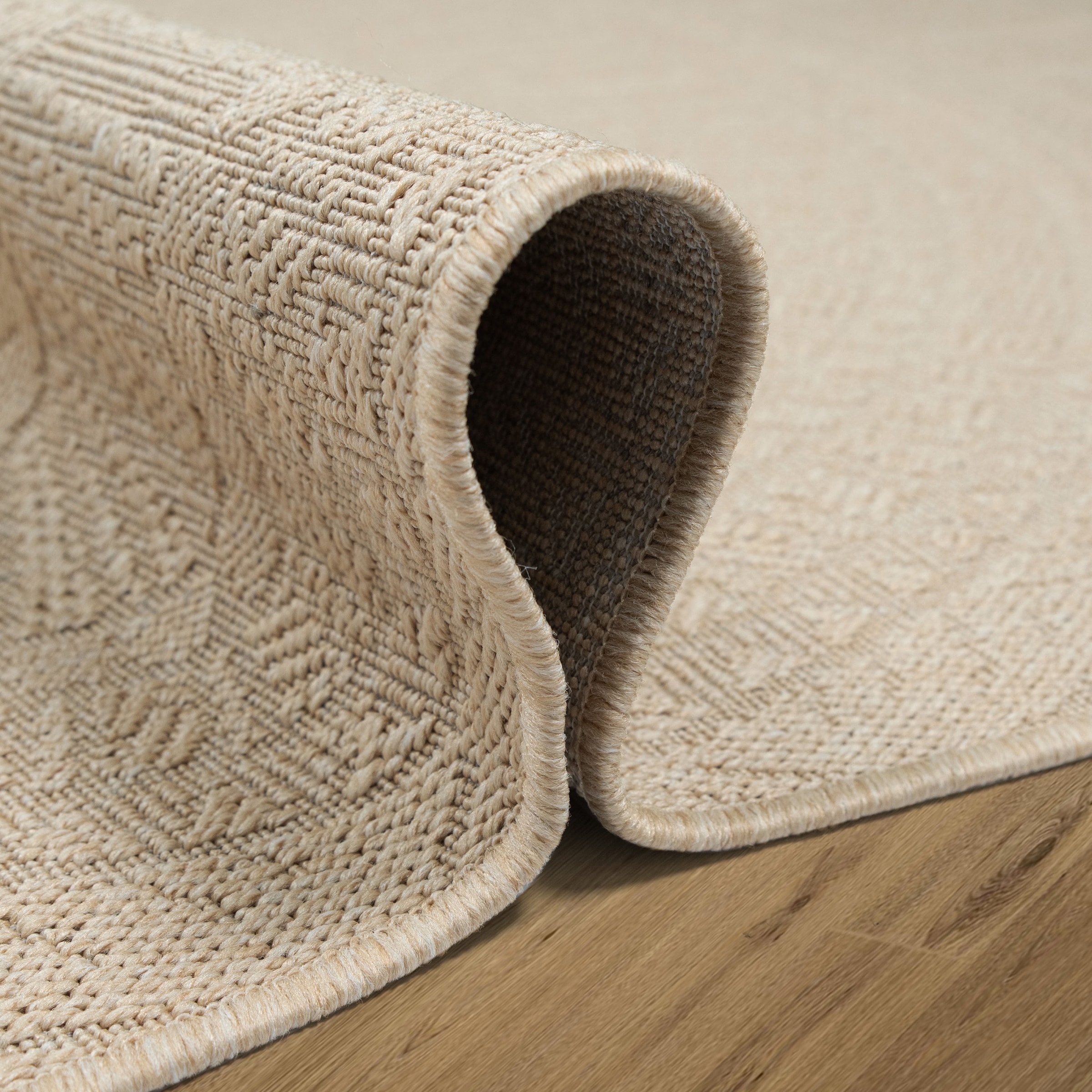 Bruno Banani Teppich »Solan, ethno, boho-inspiriert, In- und Outdoor geeignet« rechteckig 5 mm Höhe Mandala, Kreise, Küche, Wohnzimmer, Camping, Balkon