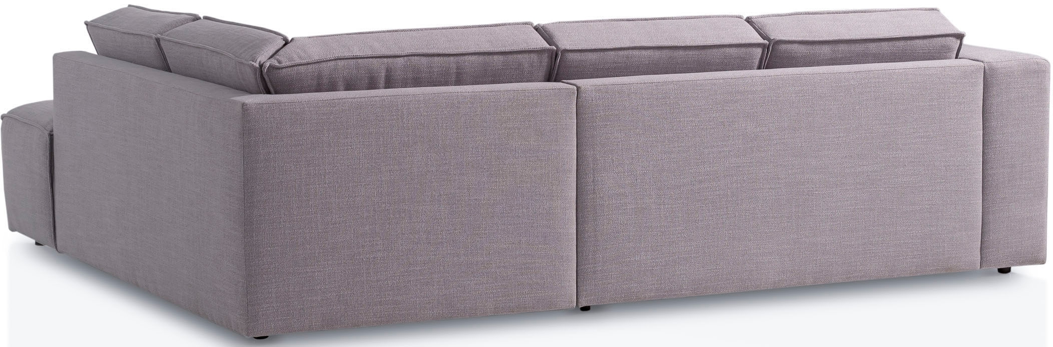 TRENDMANUFAKTUR Ecksofa »Dice mit Sitztiefenverstellung und Kaltschaumpolsterung«, hoher Sitzkomfort, aktuelle Kedernaht, L-Form
