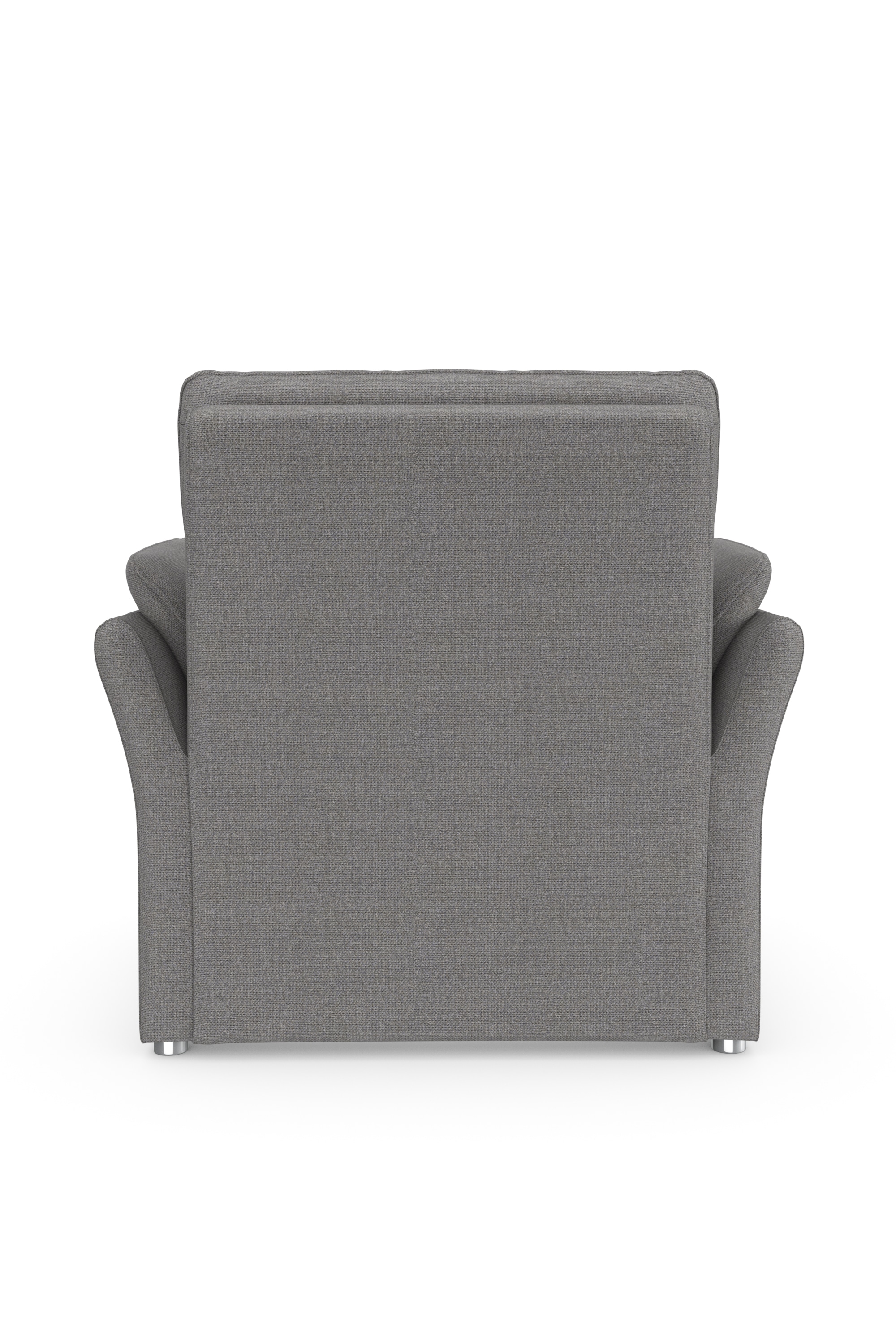 DOMO collection Sessel »Pina elegant und zeitloser Clubsessel, bequemer Cocktailsessel«, Hoher Sitzkomfort, Microfaser hochflorig, dunkelgrau