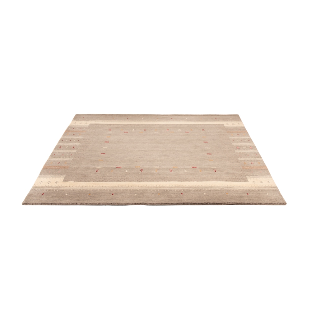 morgenland Wollteppich »Aurora Flair - Gabbeh Teppich - Loribaft Softy«, quadratisch, 1,2 mm Höhe, Sehr weicher Flor