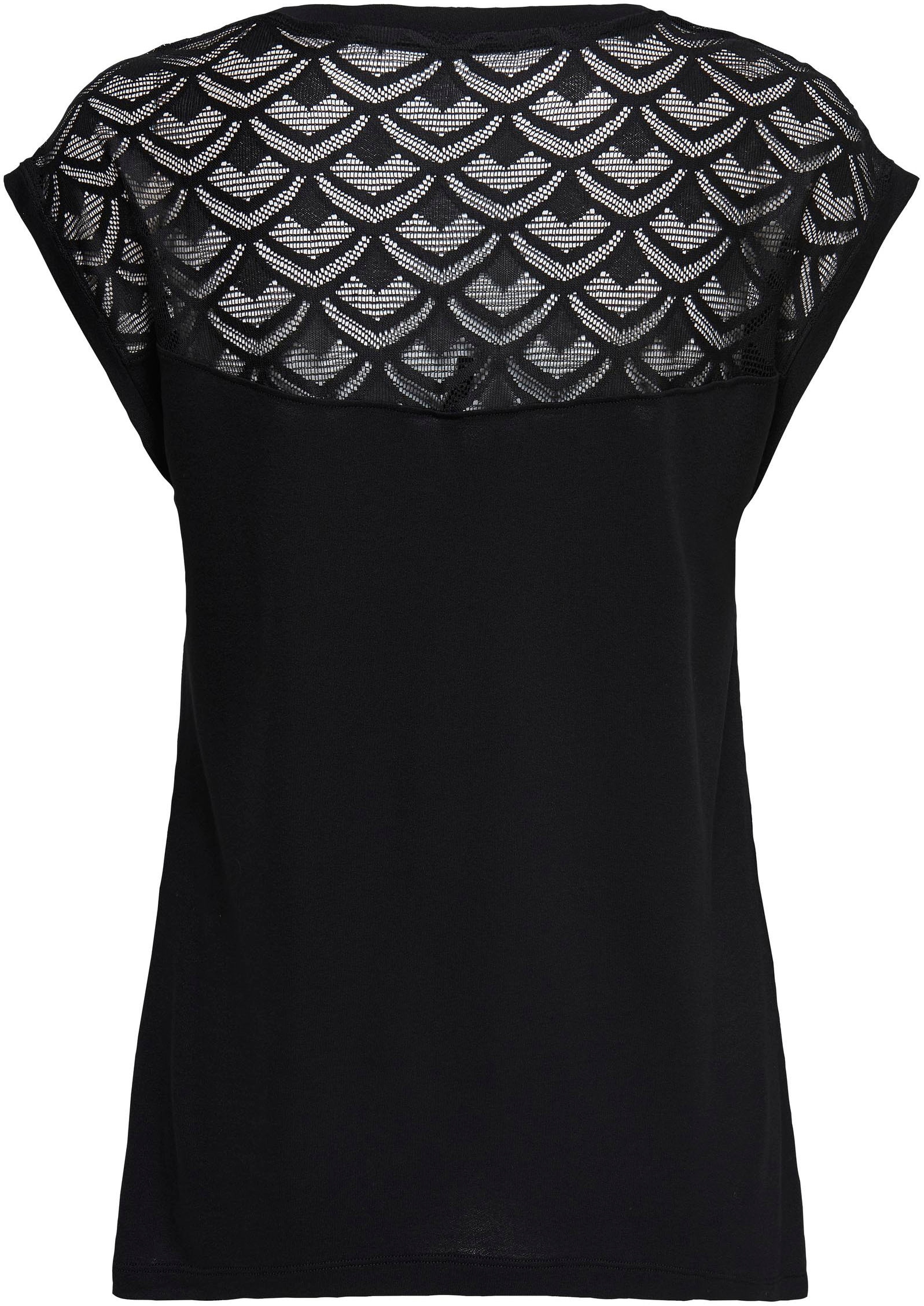 ONLY Spitzenshirt »ONLNICOLE LIFE S/S MIX TOP JRS NOOS«