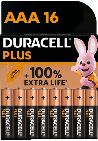 Duracell Batterie »16er Pack Plus«, LR03, 1,5 V, (Packung, 16 St.), AAA Battrie Set kaufen