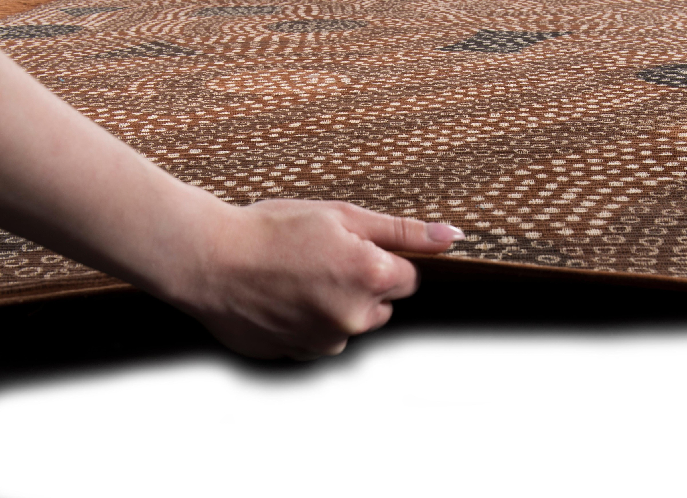 DIE HAUSKUNST Teppich »Dakan« rechteckig 4 mm Höhe Flachgewebe, handgewebt, mit Fransen