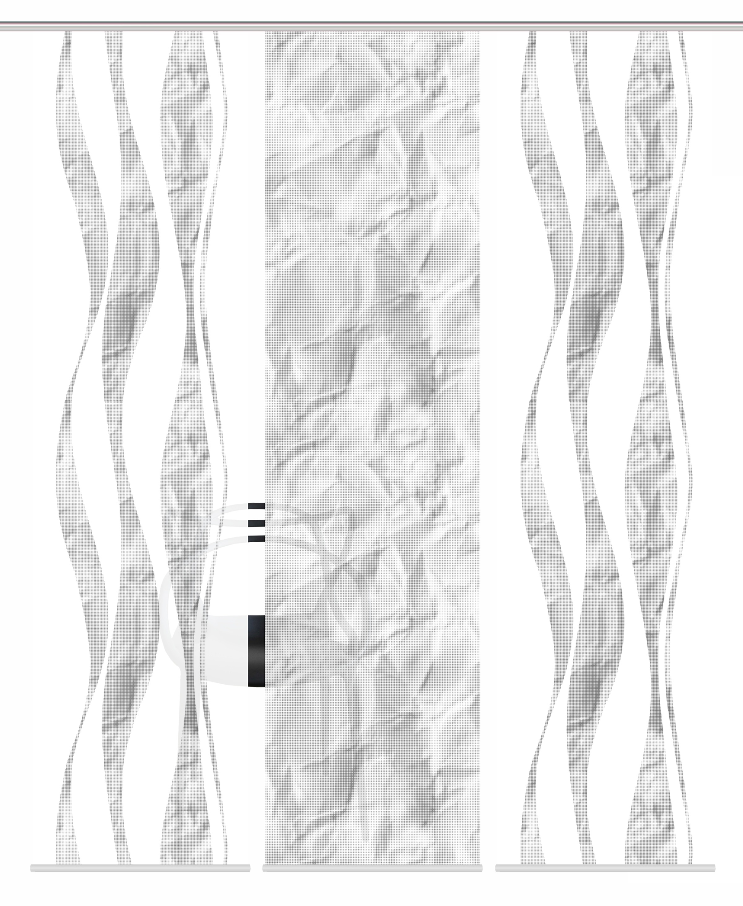 HOME WOHNIDEEN Schiebegardine »SOEREN« Paneelwagen 3 Stk. tlg. SCHIEBEVORHANGSET,SEIDENOPTIK,DIGIDRUCK