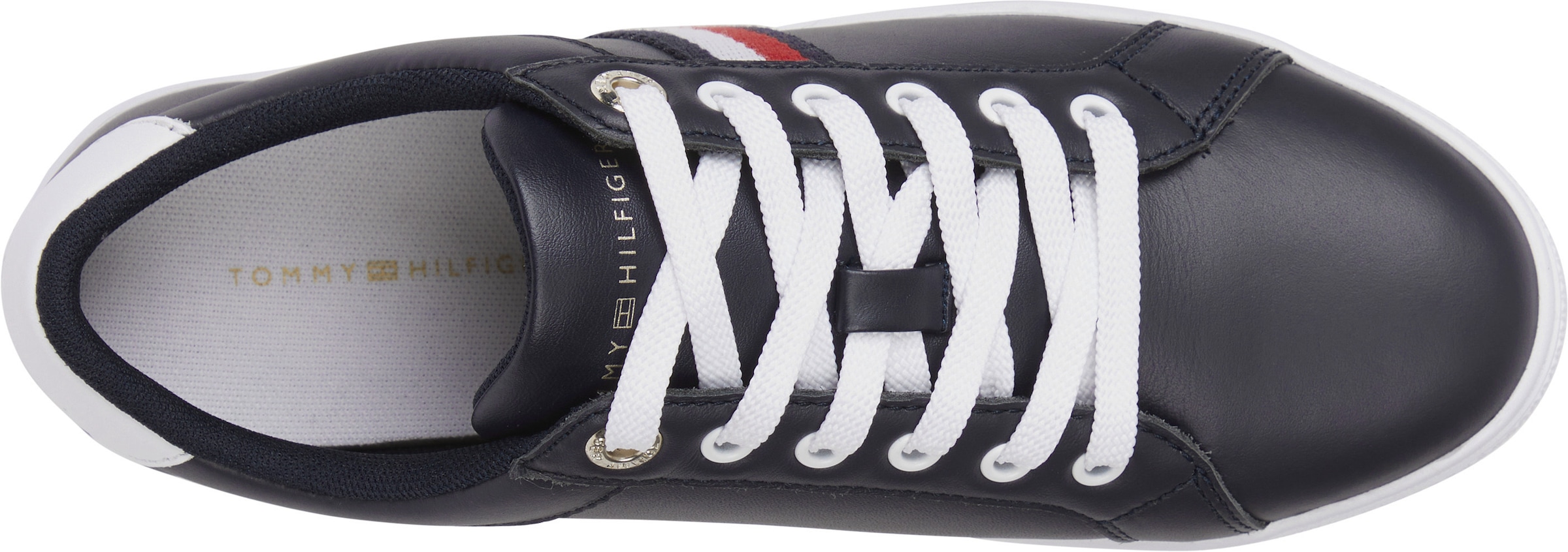Tommy Hilfiger Sneaker seitlichen bei CUPSOLE«, mit Logo-Streifen WEBBING ♕ »ESSENTIAL