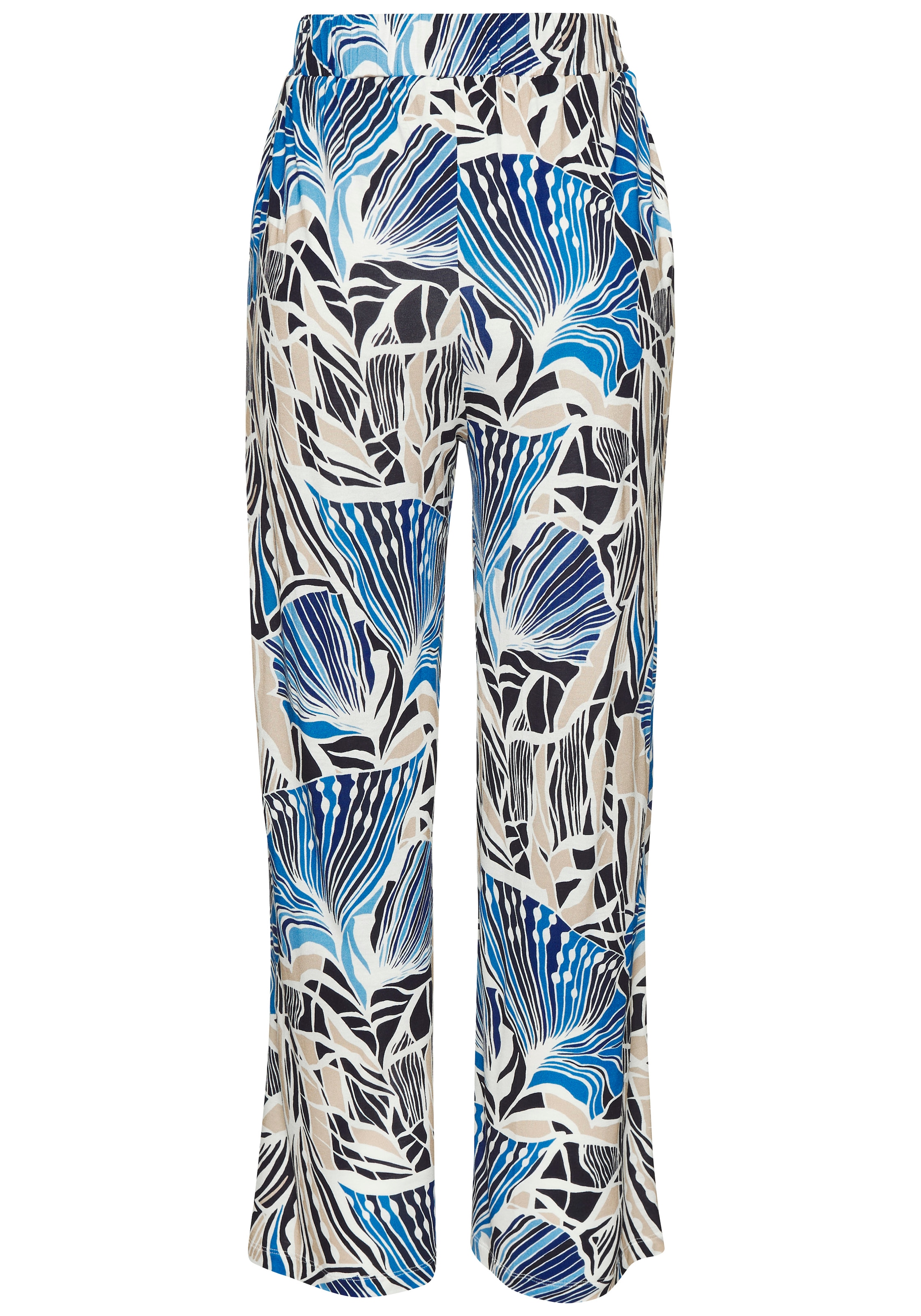 LASCANA Palazzohose  aus Viskosejersey, leichte Sommerhose mit Alloverprint und Taschen