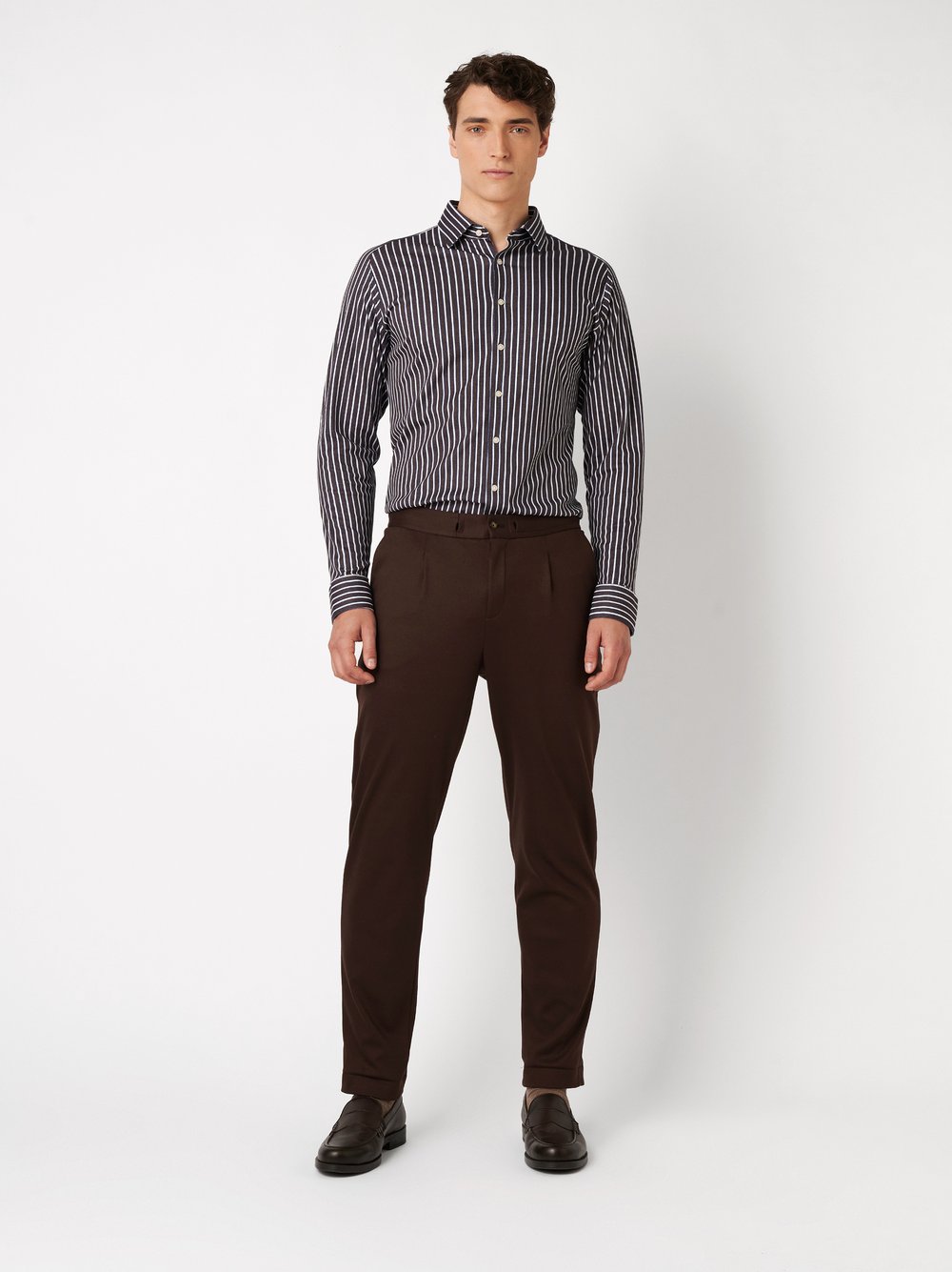 DESOTO Langarmhemd »Jersey Casual Kent«
