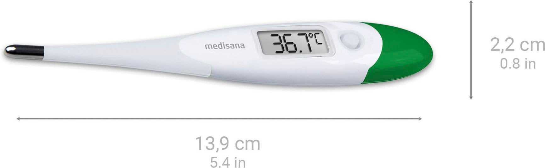 Medisana Fieberthermometer »TM 700«, orale, axillare, rektale Messung mit flexibler Spitze, wasserdicht