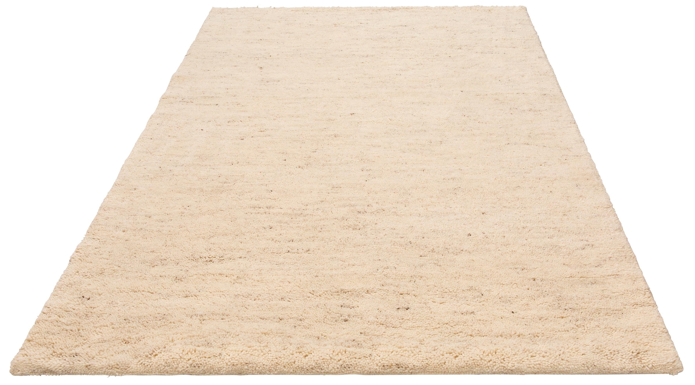 OTTO home Wollteppich »Mohan« rechteckig 25 mm Höhe echter Berber aus Marokko, reine Wolle, Woll-Shaggy, handgeknüpft